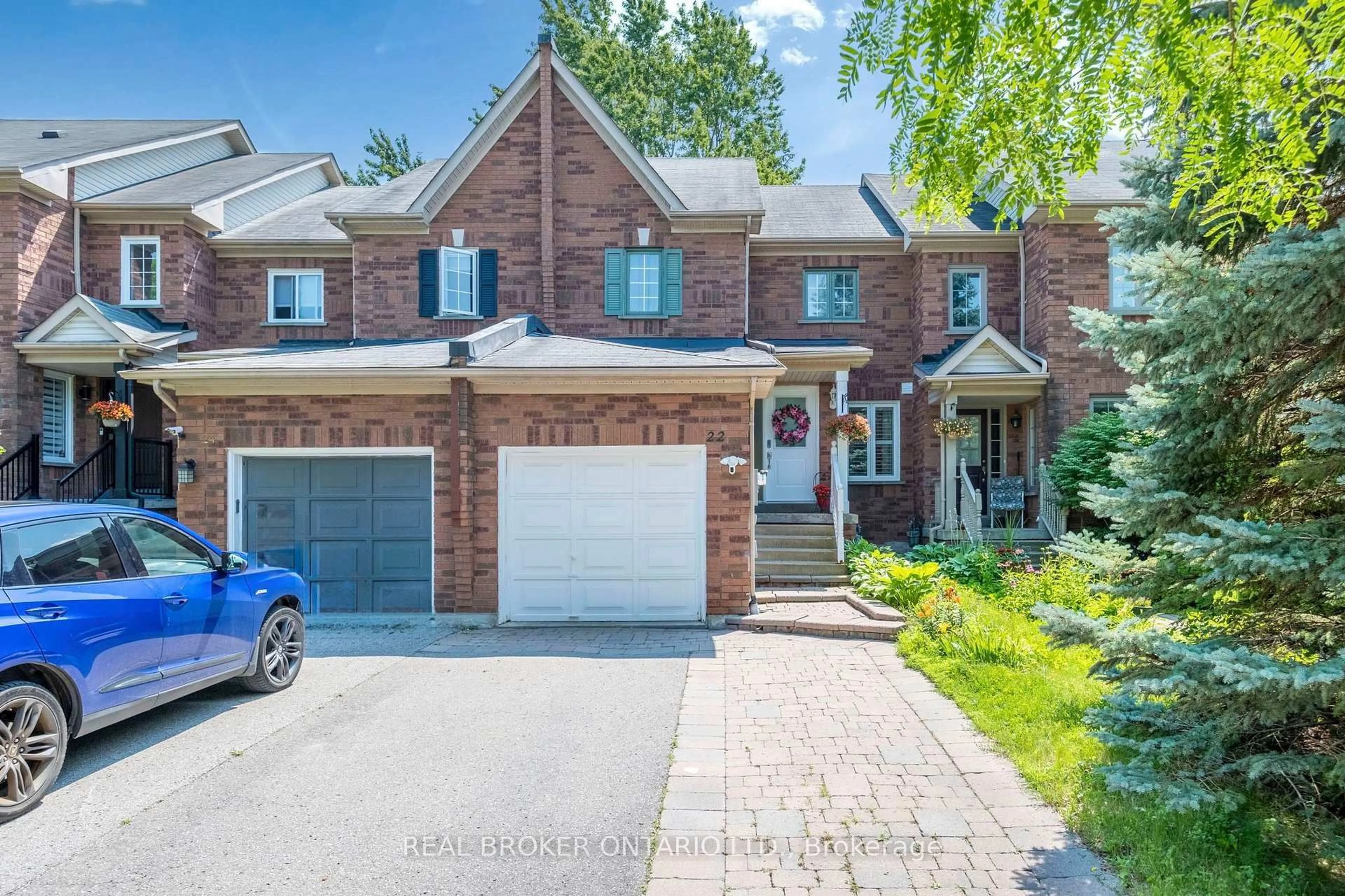 Home with brick exterior material, street for 22 October Lane, Aurora Ontario L4G 6Y1