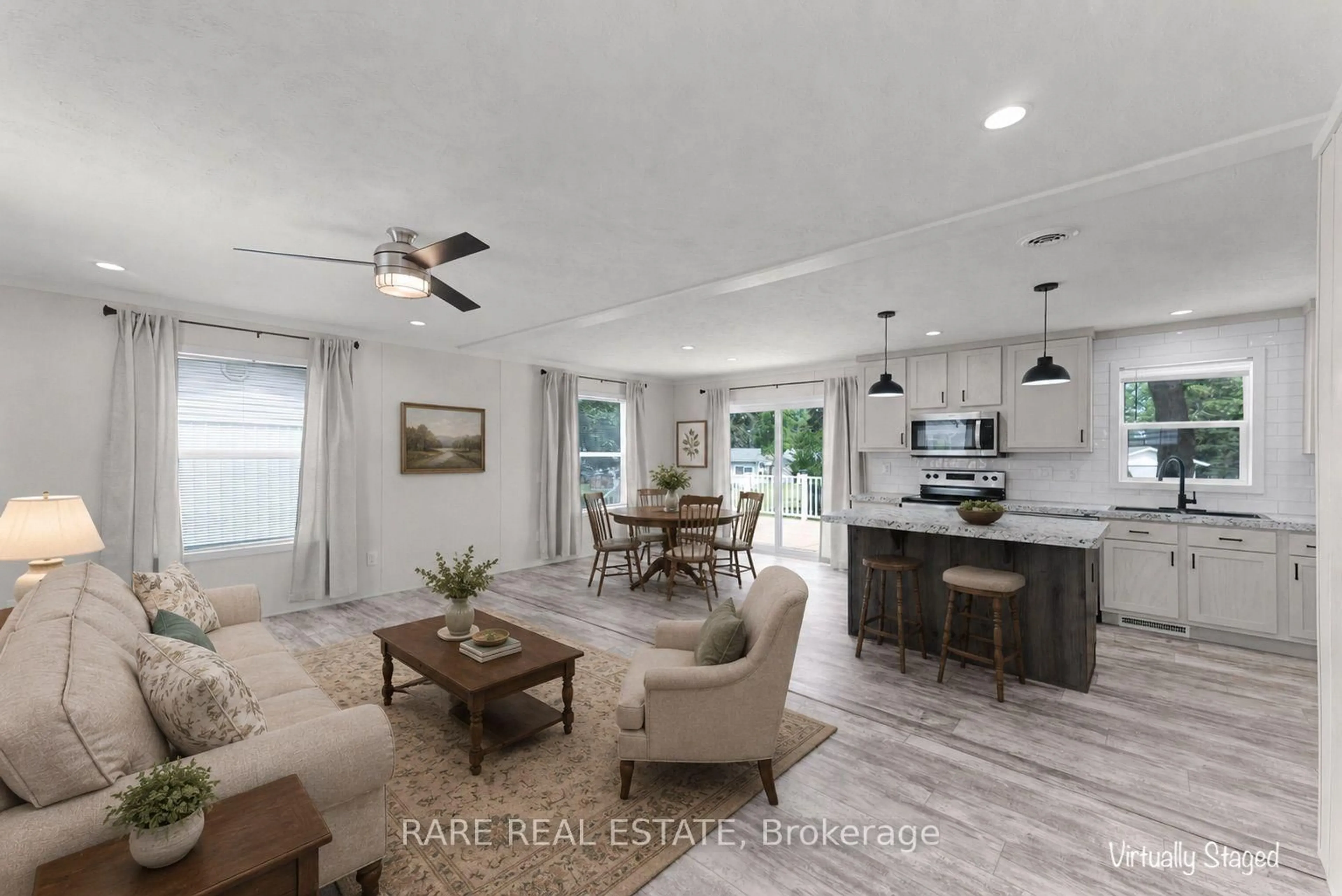 Open concept kitchen, ceramic/tile floor for 76 Linden Lane, Innisfil Ontario L9S 1P2