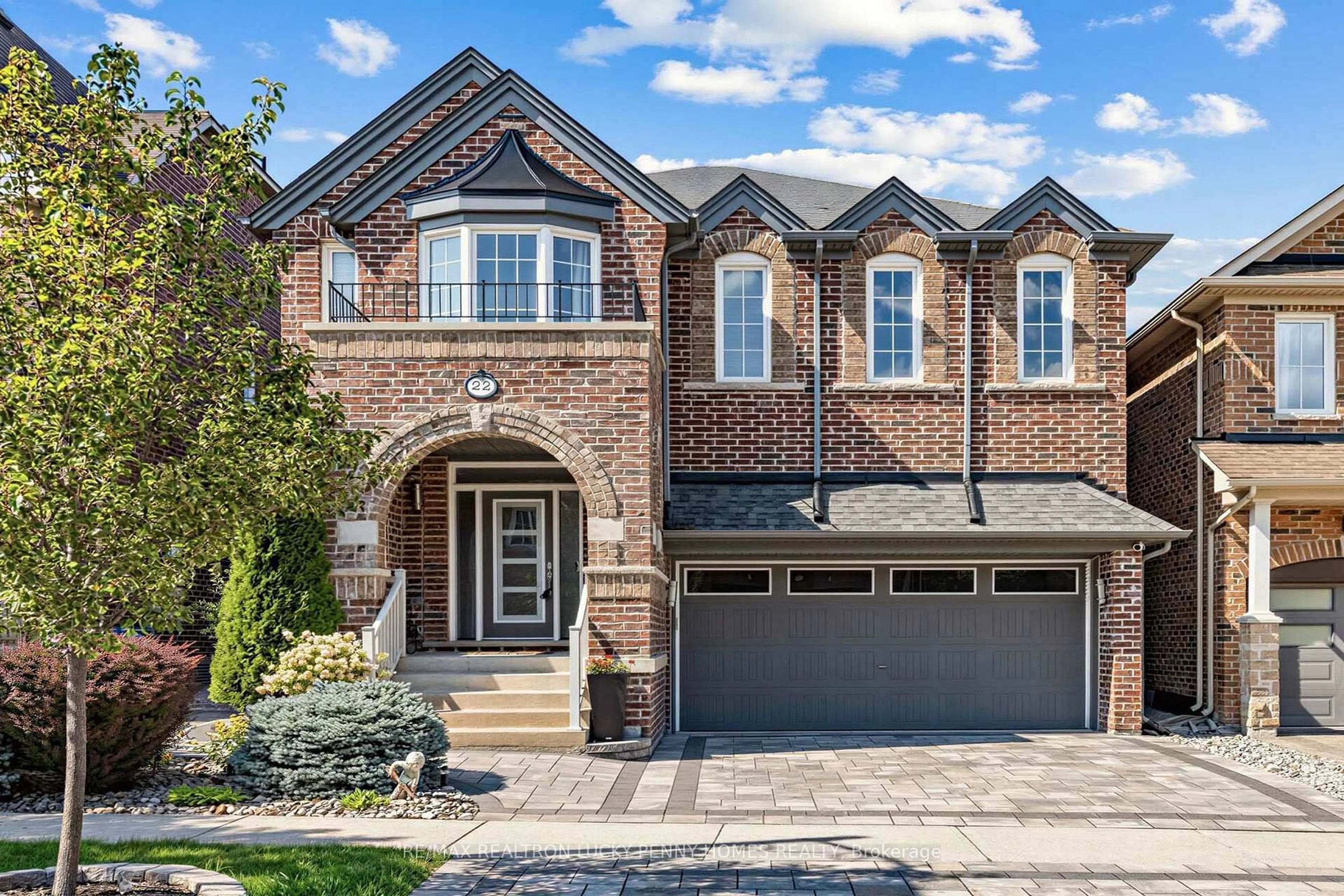 Home with brick exterior material, street for 22 Duke of Cornwall Dr, Markham Ontario L6C 0L3