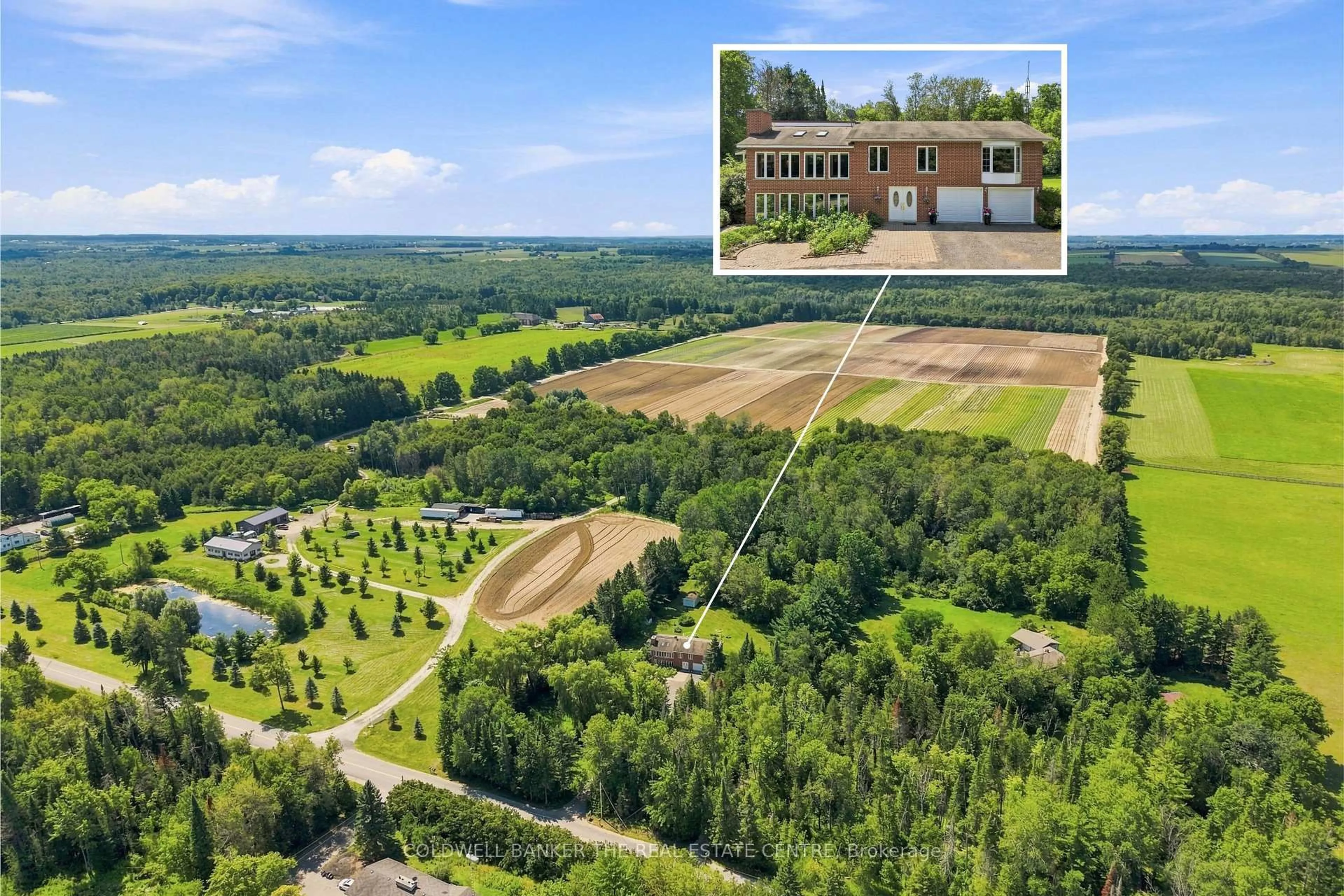 A pic from outside/outdoor area/front of a property/back of a property/a pic from drone, unknown for 10560 Concession 3 Rd, Uxbridge Ontario L0E 1T0