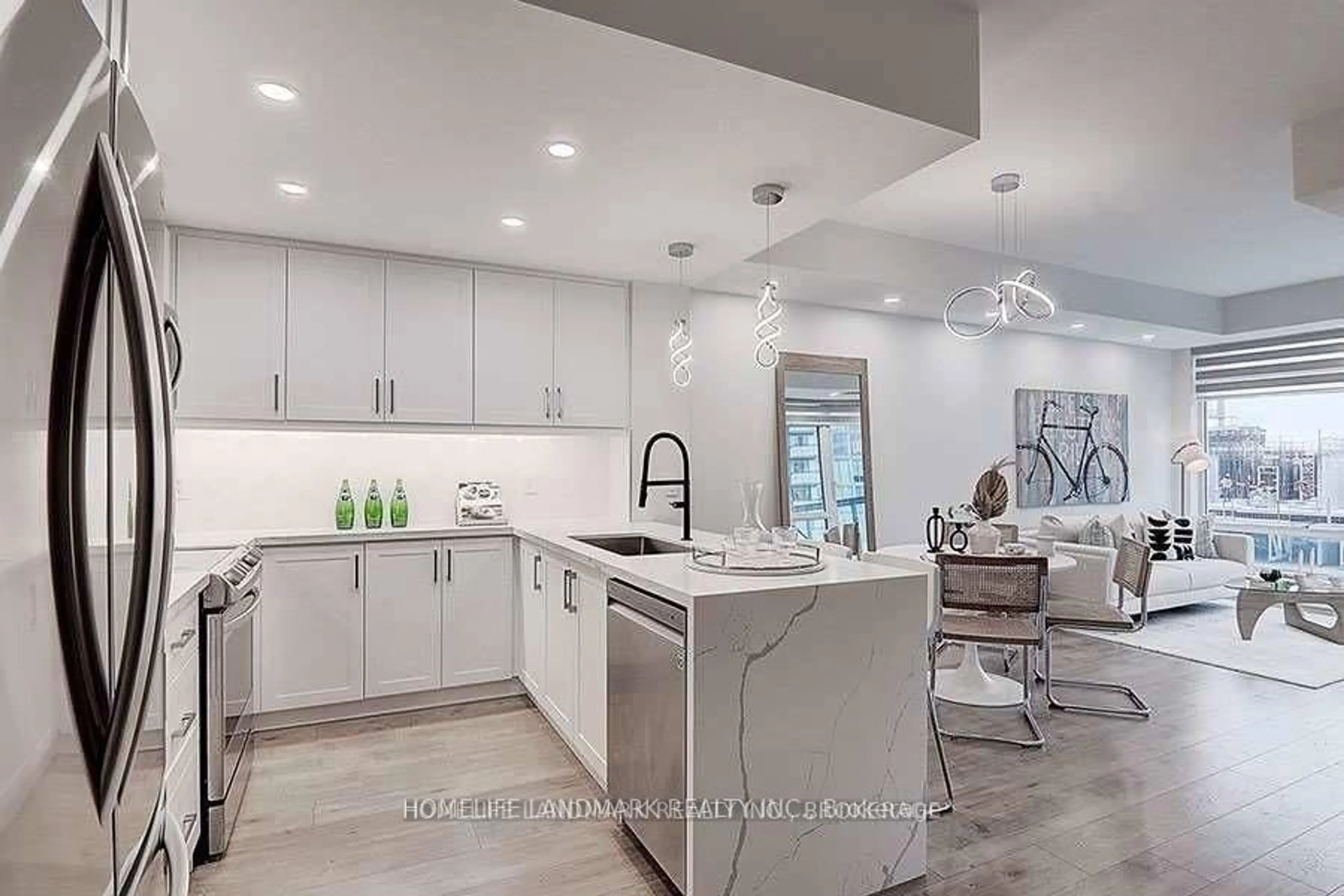 Contemporary kitchen, ceramic/tile floor for 8110 Birchmount Rd #912, Markham Ontario L6G 0E3
