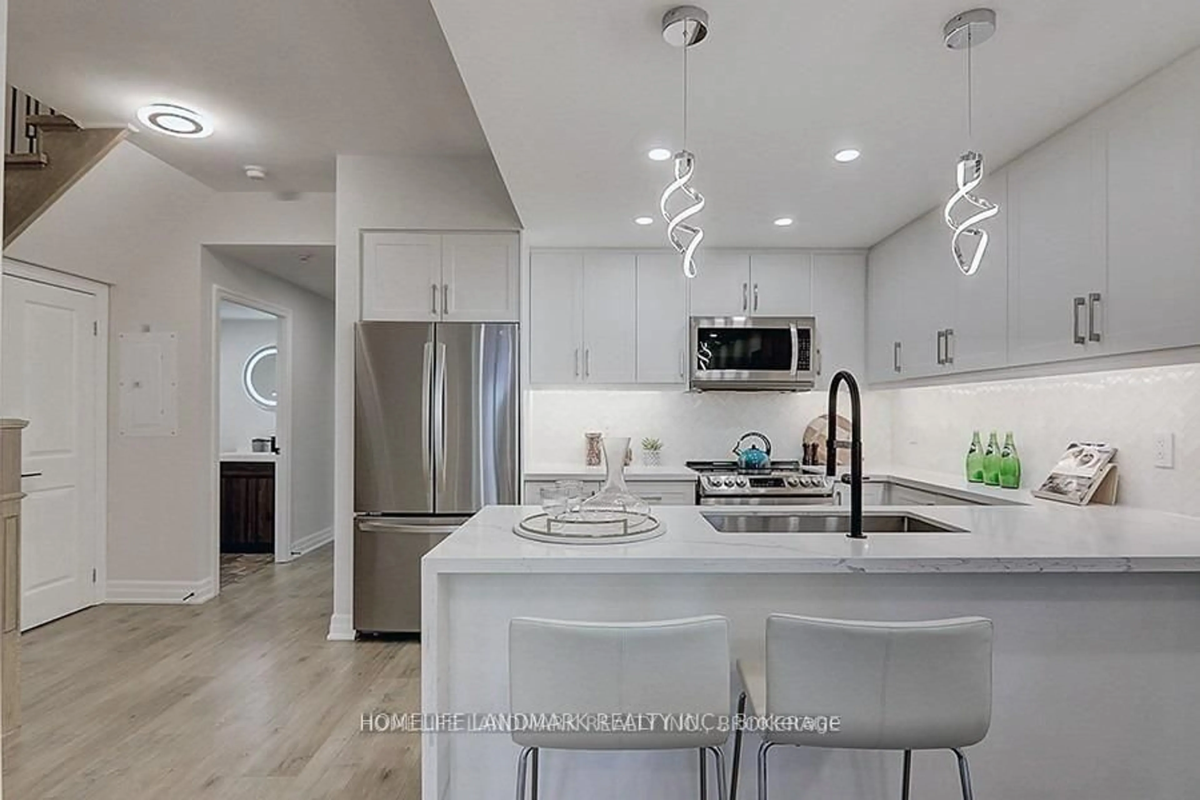 Contemporary kitchen, ceramic/tile floor for 8110 Birchmount Rd #912, Markham Ontario L6G 0E3