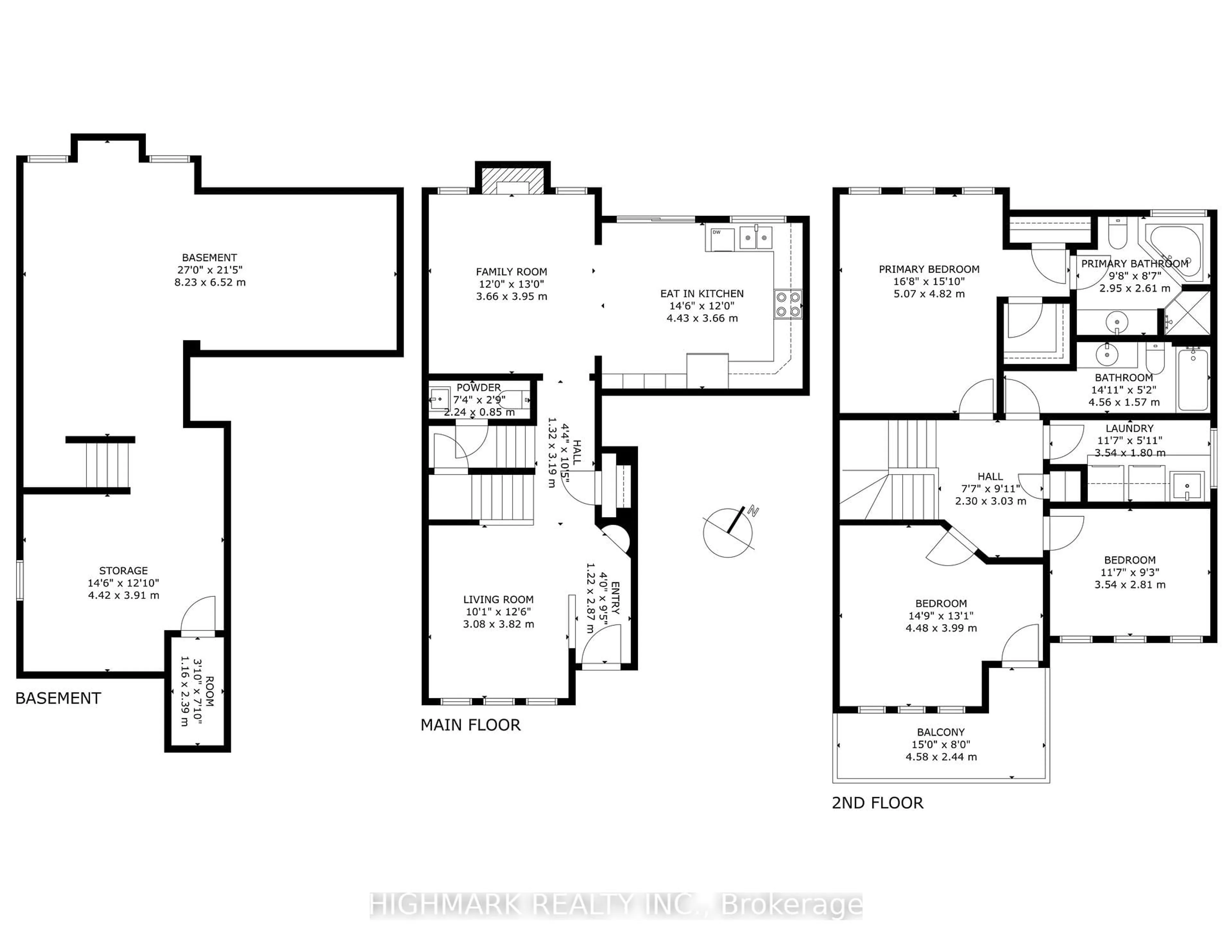 Floor plan for 181 Emma Broadbent Crt, Newmarket Ontario L3X 3K9