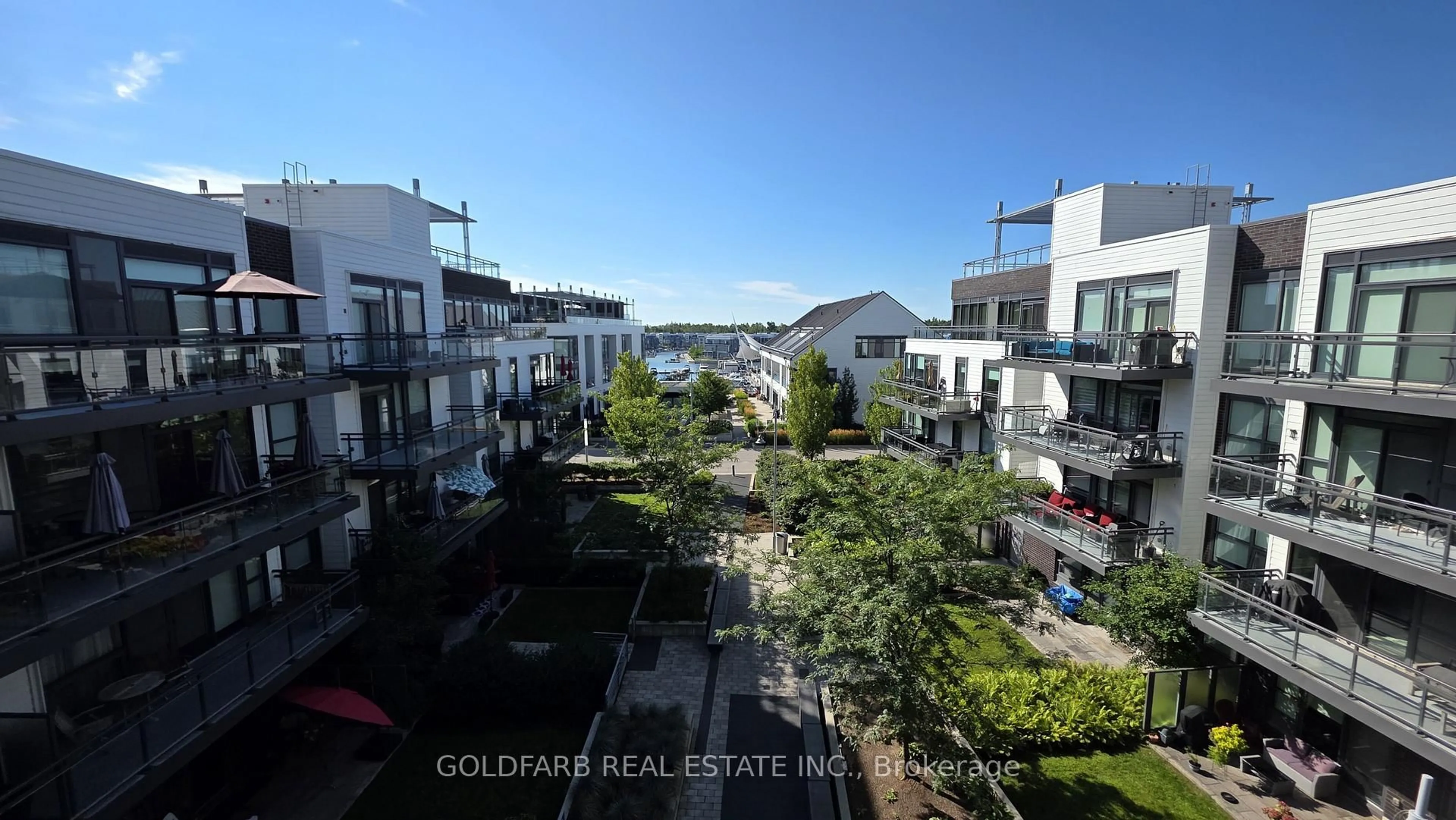 A pic from outside/outdoor area/front of a property/back of a property/a pic from drone, city buildings view from balcony for 271 Sea Ray Ave #B401, Innisfil Ontario L9S 0J4