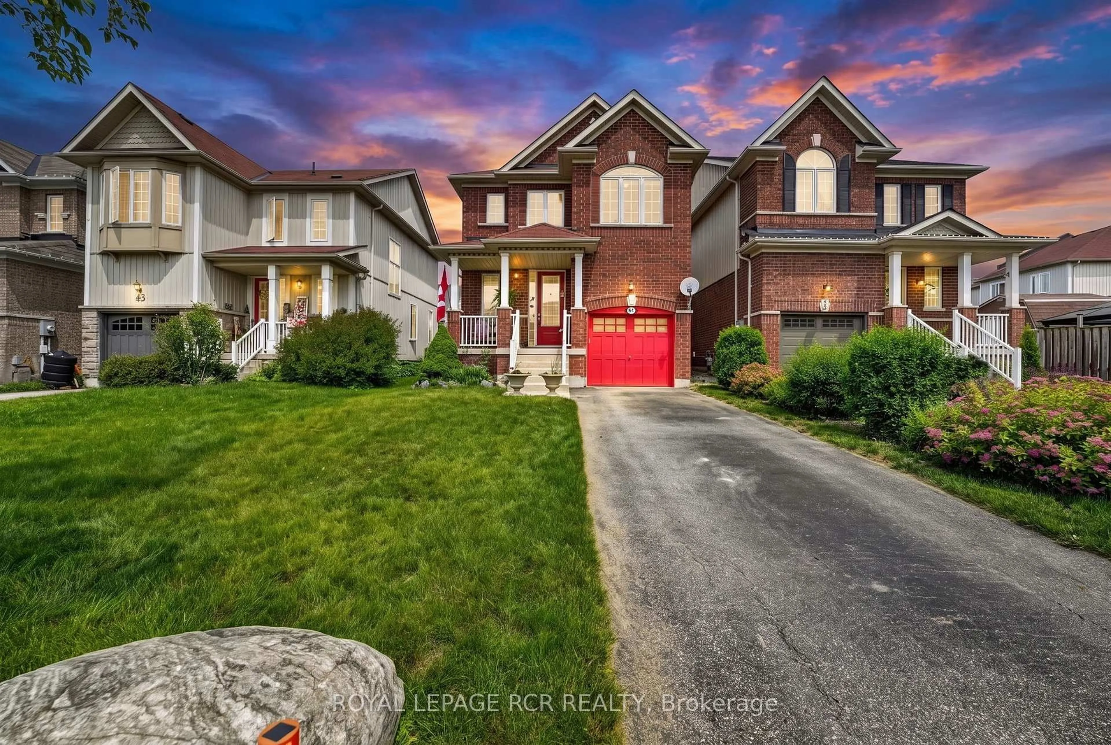 Home with brick exterior material, street for 64 Legion Way, Essa Ontario L0M 1B5