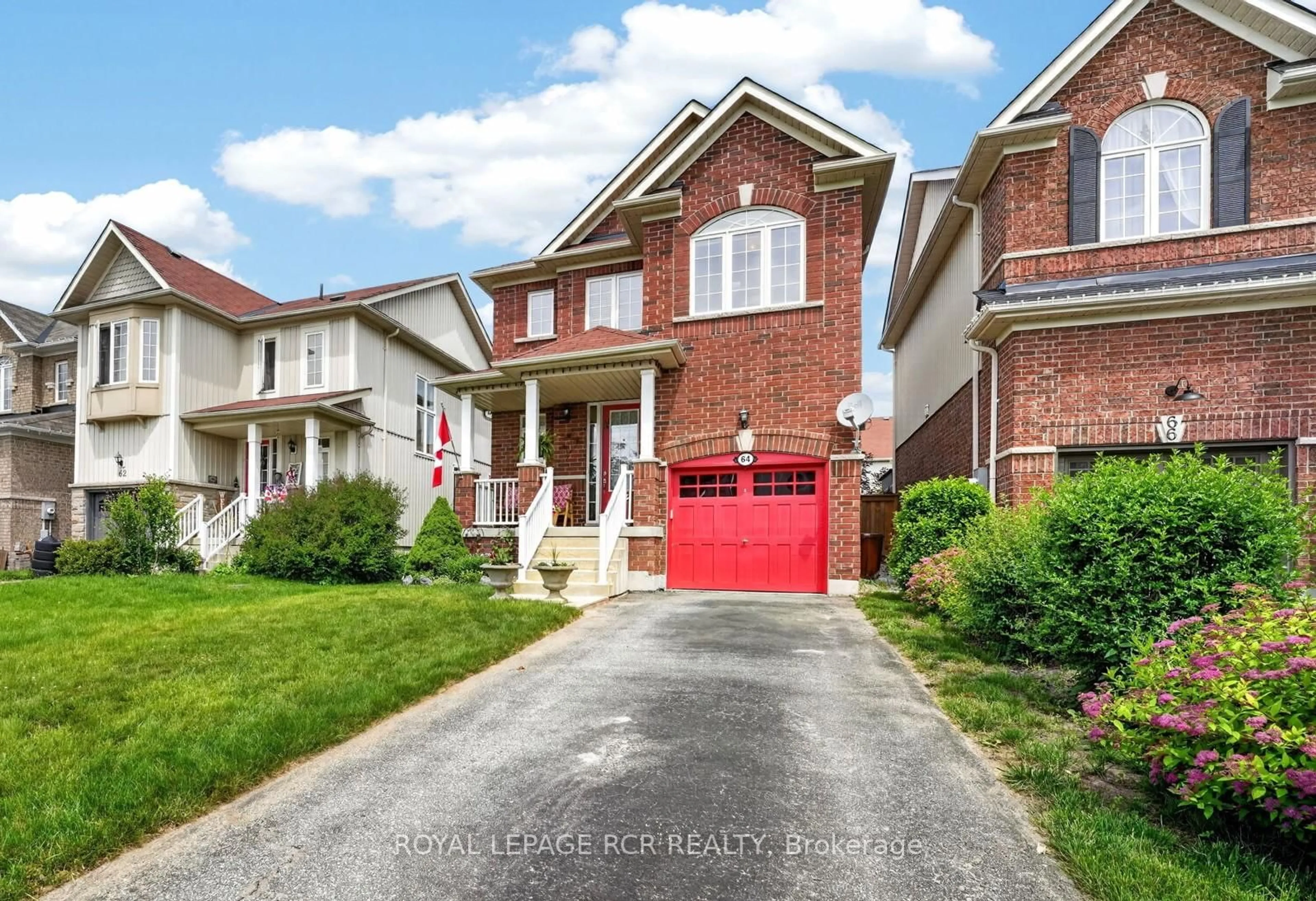Home with brick exterior material, street for 64 Legion Way, Essa Ontario L0M 1B5