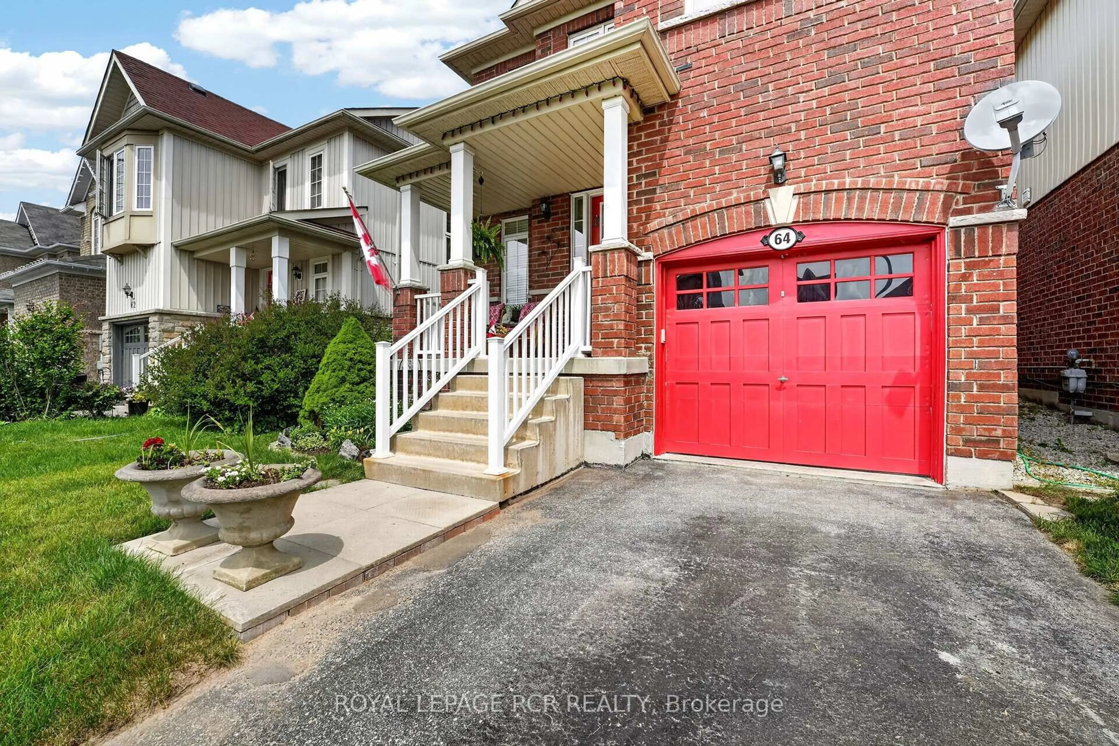 Home with brick exterior material, street for 64 Legion Way, Essa Ontario L0M 1B5