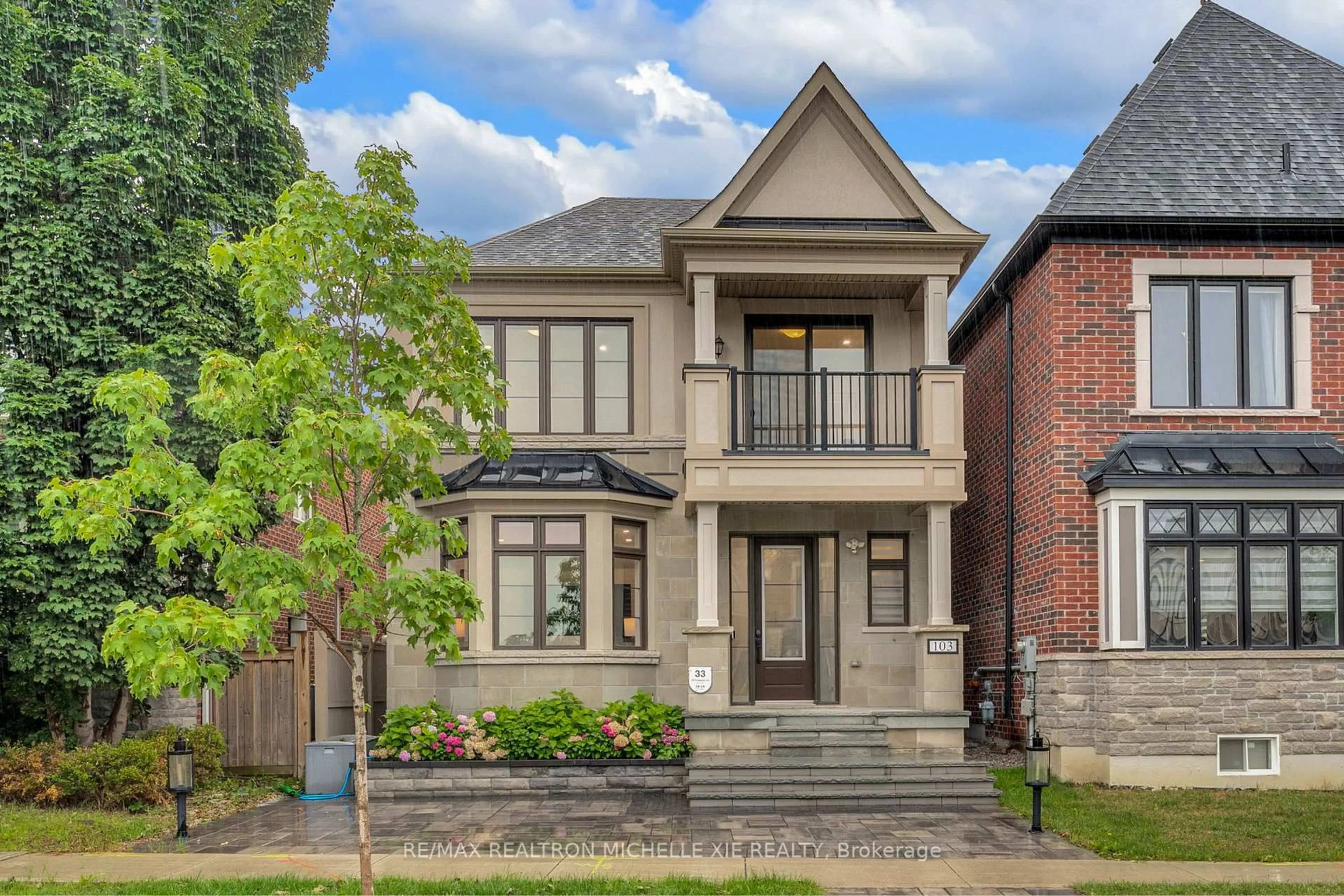Home with brick exterior material, street for 103 Prospectors Dr, Markham Ontario L6C 3J9