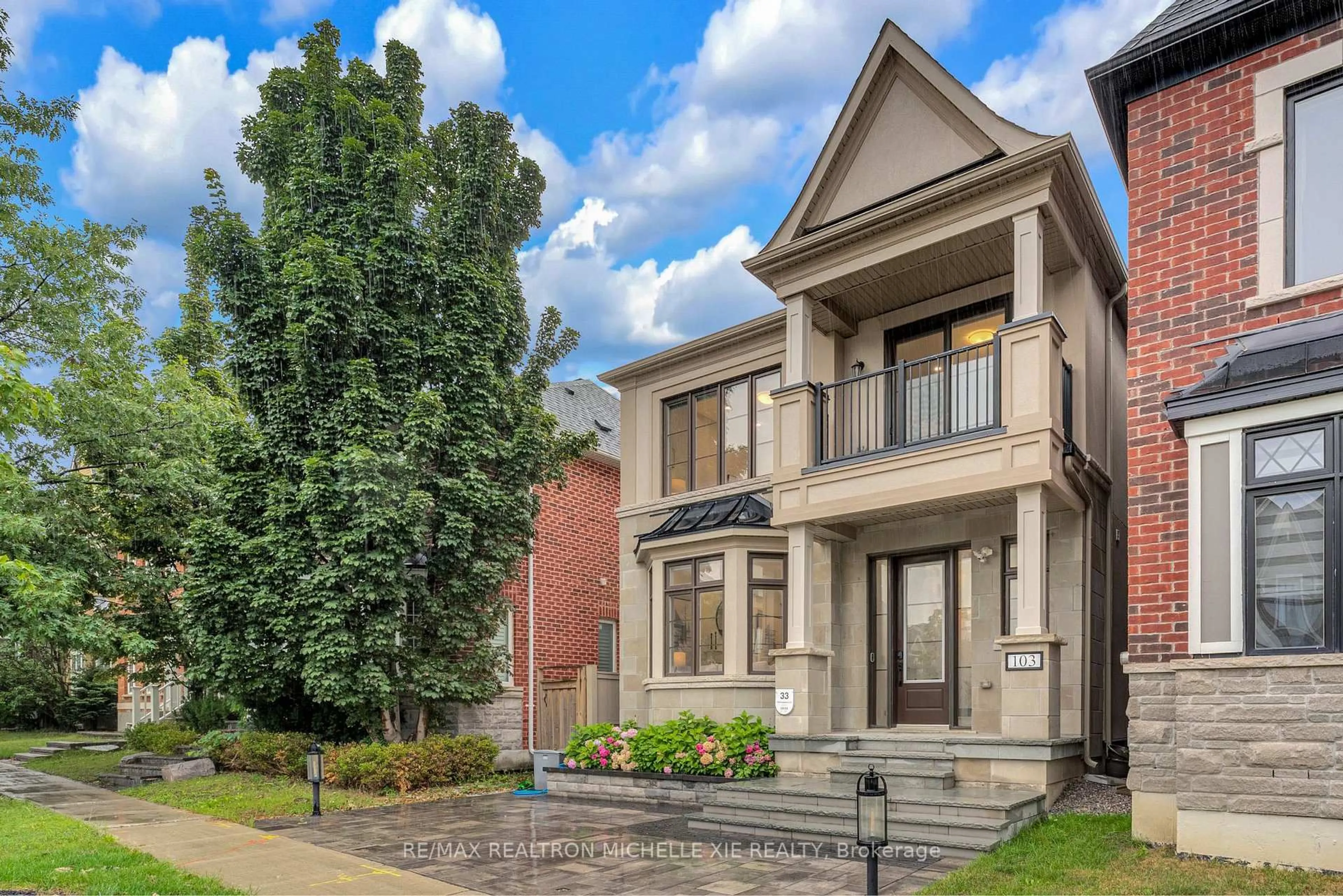 Home with brick exterior material, street for 103 Prospectors Dr, Markham Ontario L6C 3J9