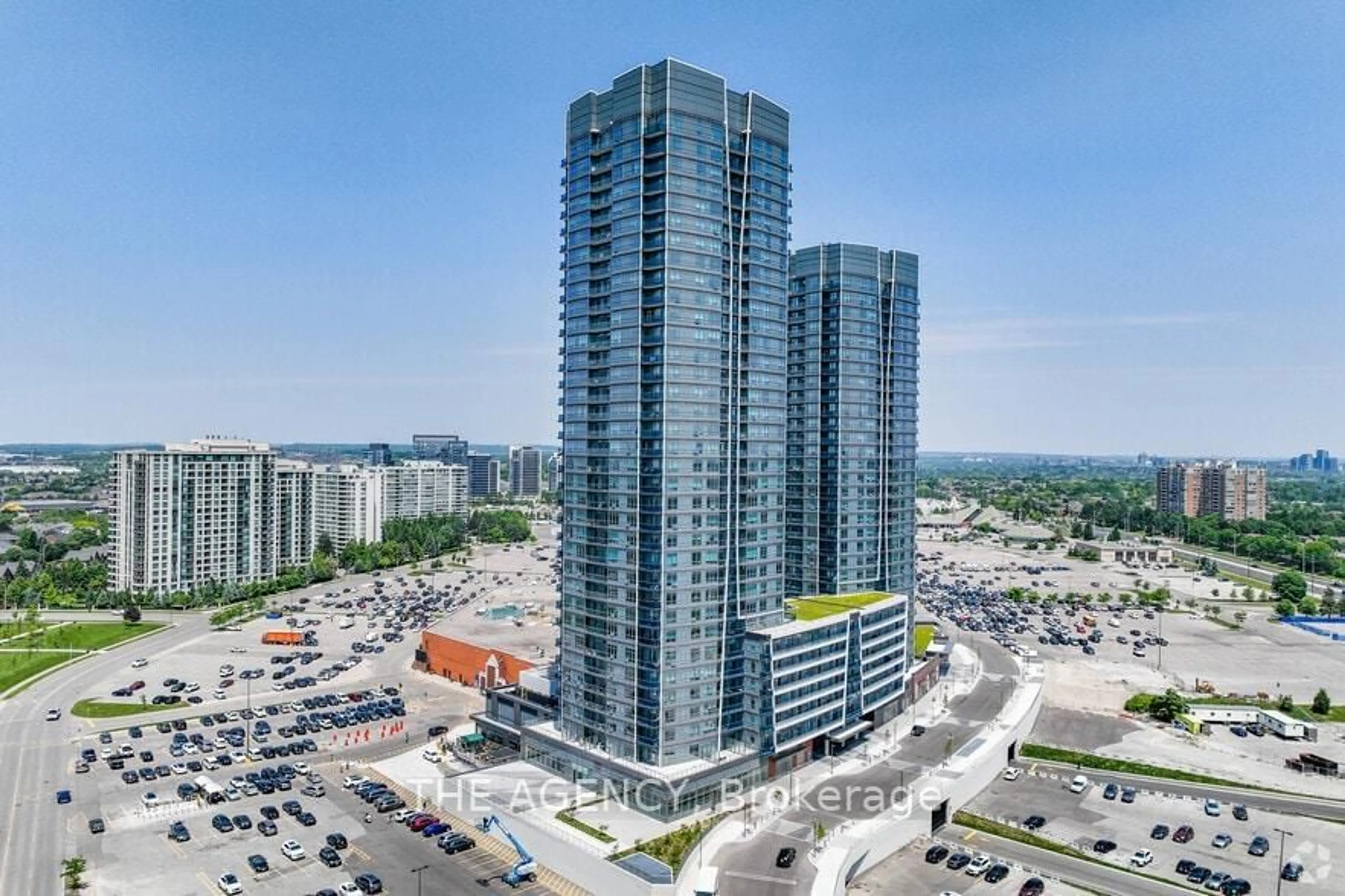 A pic from outside/outdoor area/front of a property/back of a property/a pic from drone, city buildings view from balcony for 30 Upper Mall Way #1108, Vaughan Ontario L4J 0L7