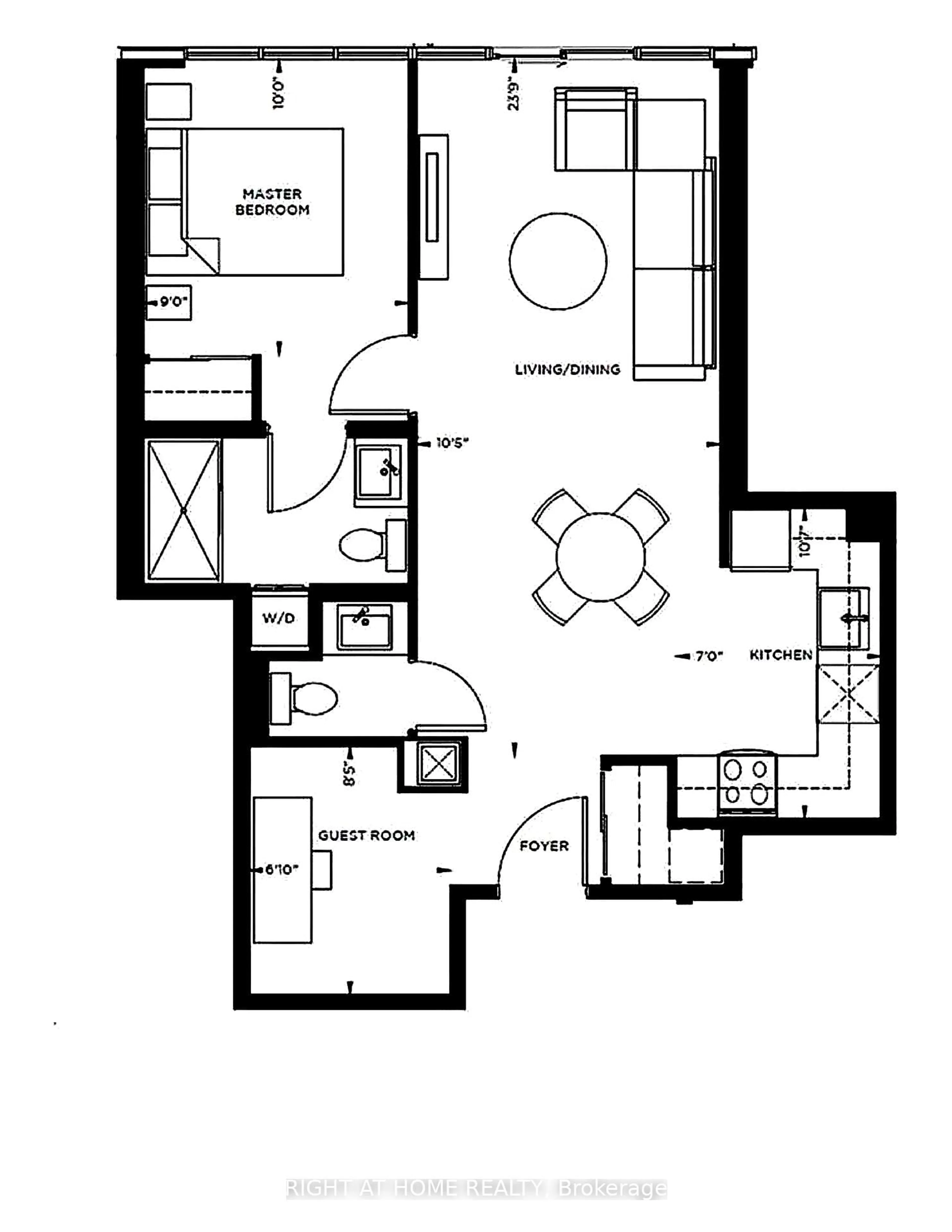 Floor plan for 2908 Highway 7 Rd #1704, Vaughan Ontario L4K 0K5
