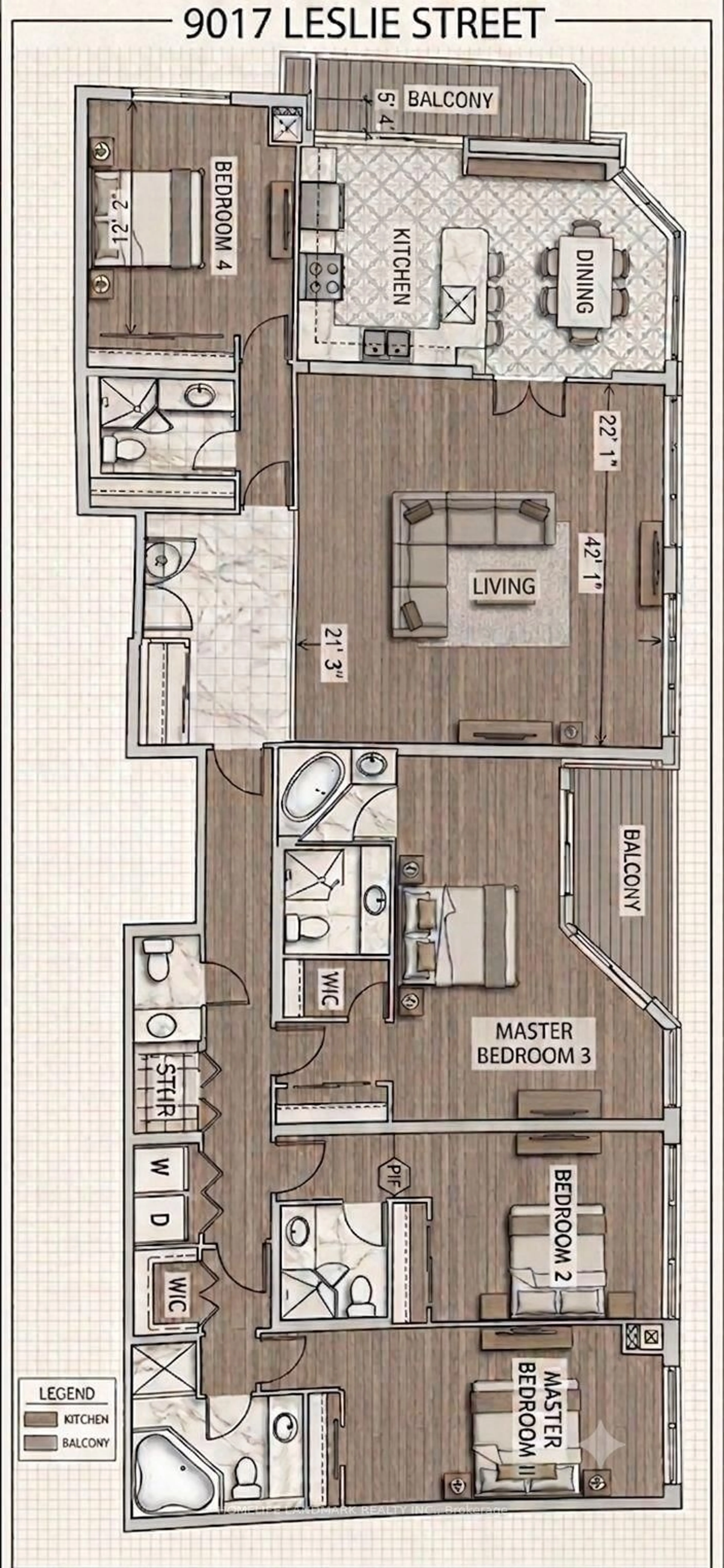 Floor plan for 9017 Leslie St #Lp115, Richmond Hill Ontario L4B 3B6