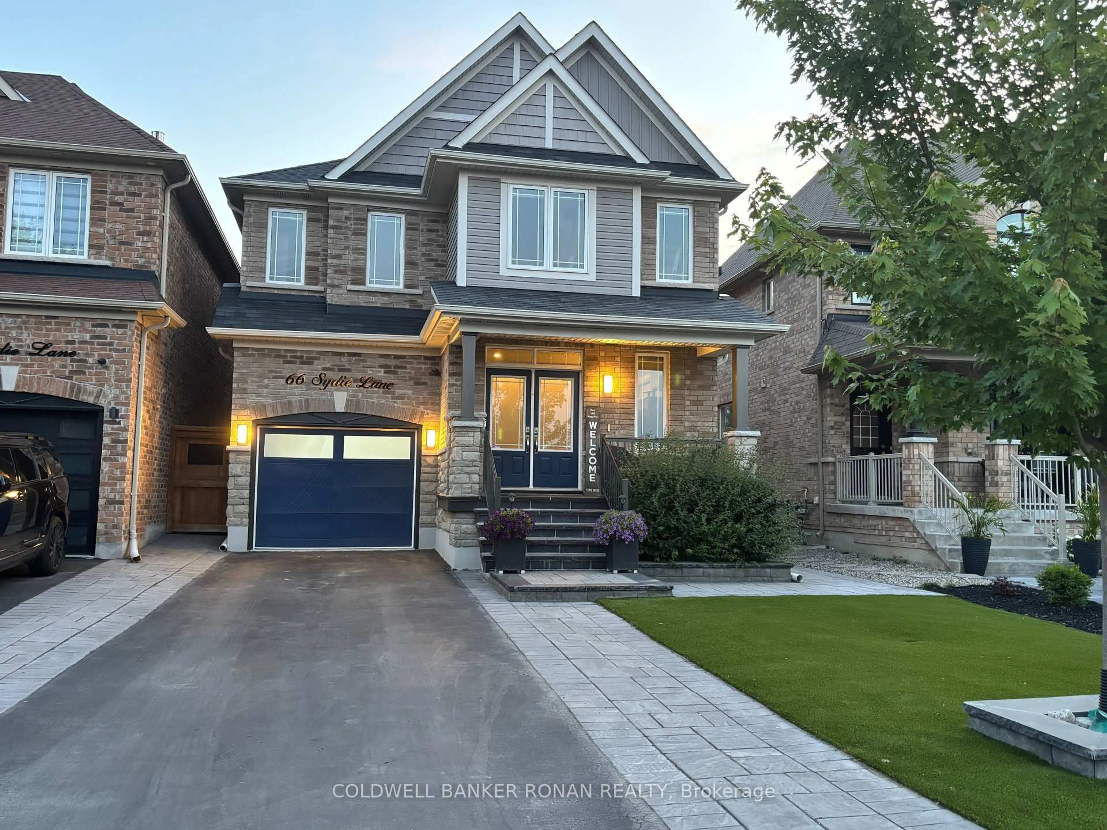 Home with brick exterior material, street for 66 Sydie Lane, New Tecumseth Ontario L0G 1W0