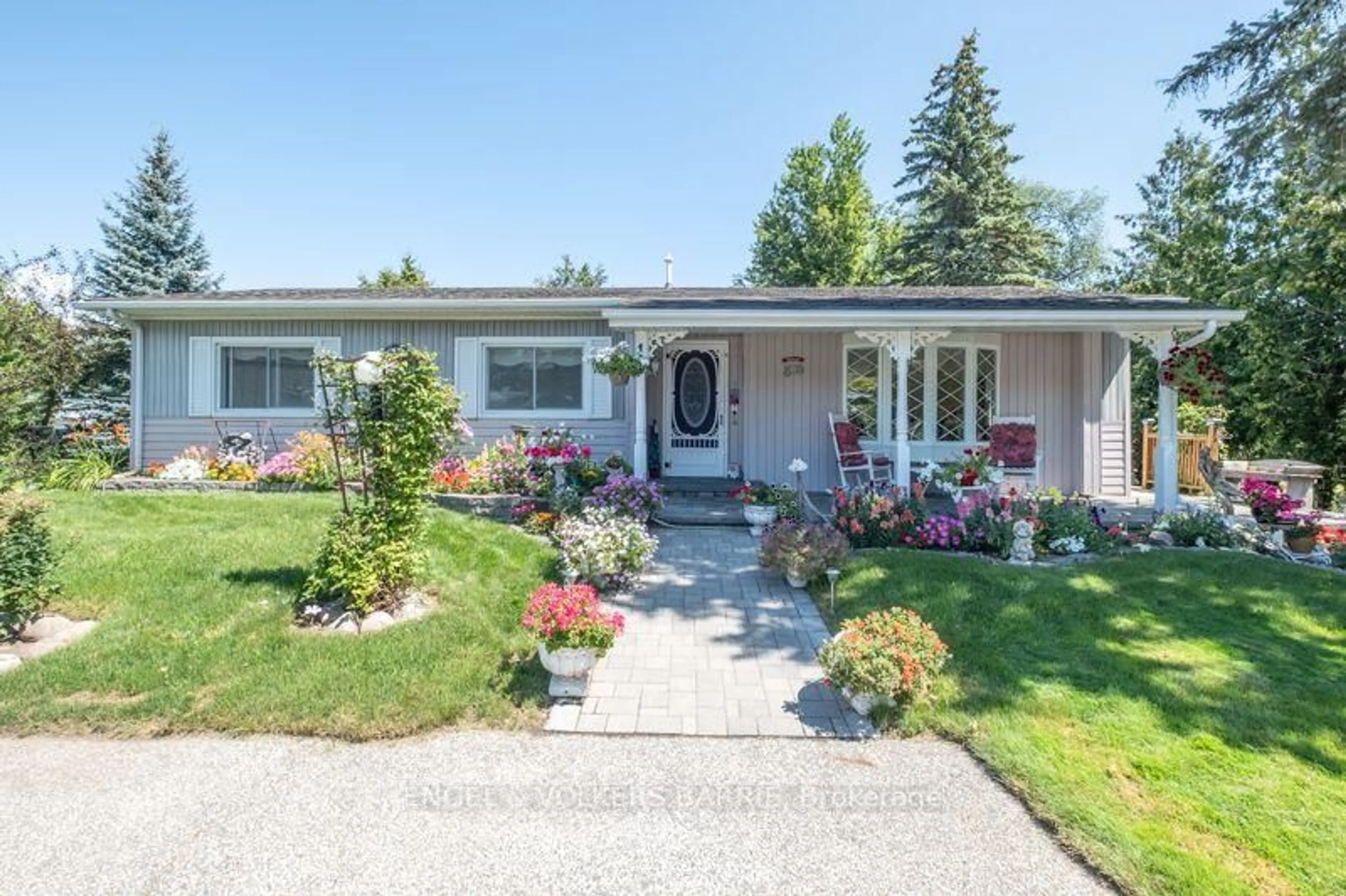 Home with vinyl exterior material, street for 1 Western Ave, Innisfil Ontario L9S 1L7
