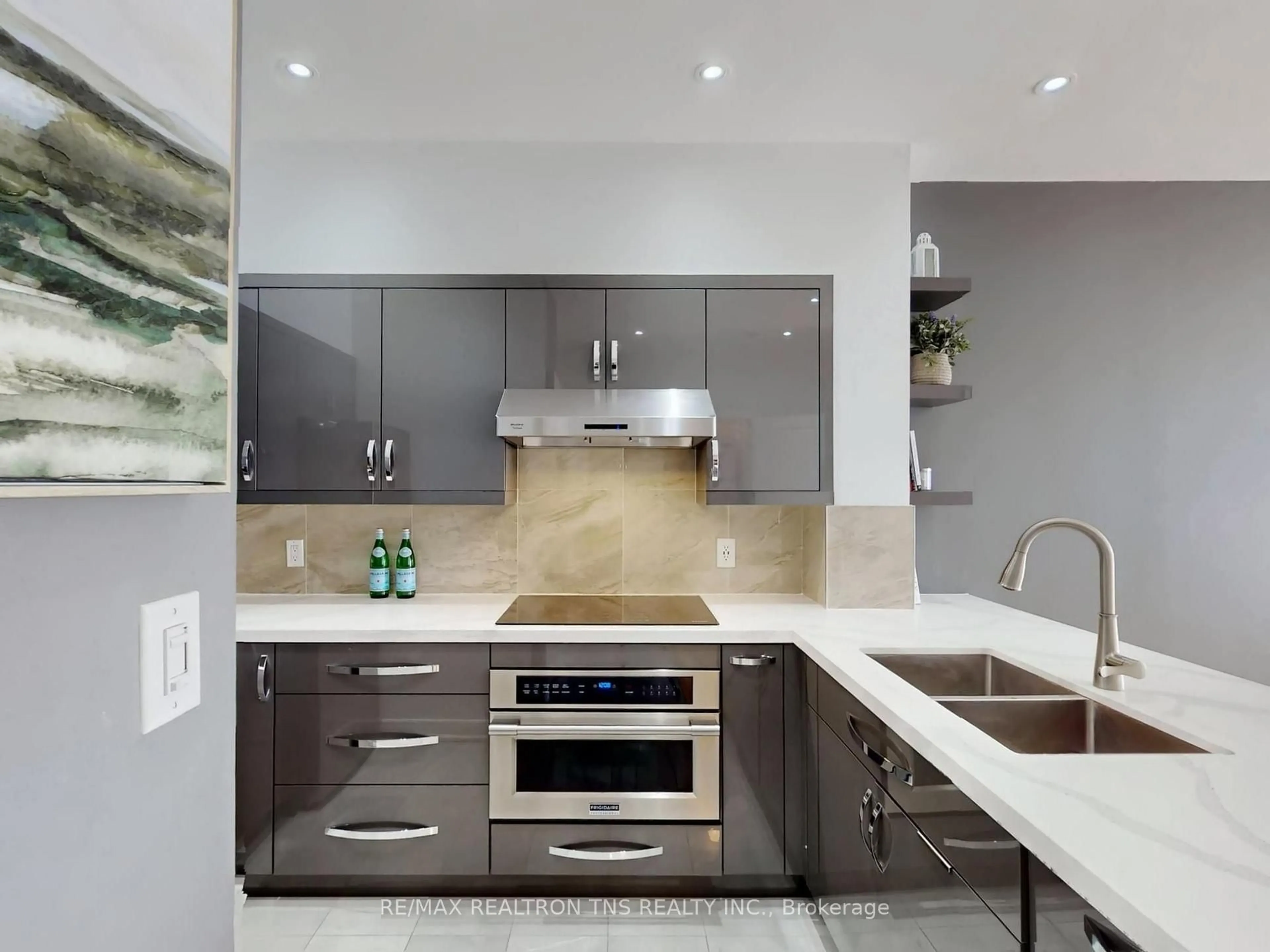 Contemporary kitchen, ceramic/tile floor for 88 Times Ave #101, Markham Ontario L3T 7Z4