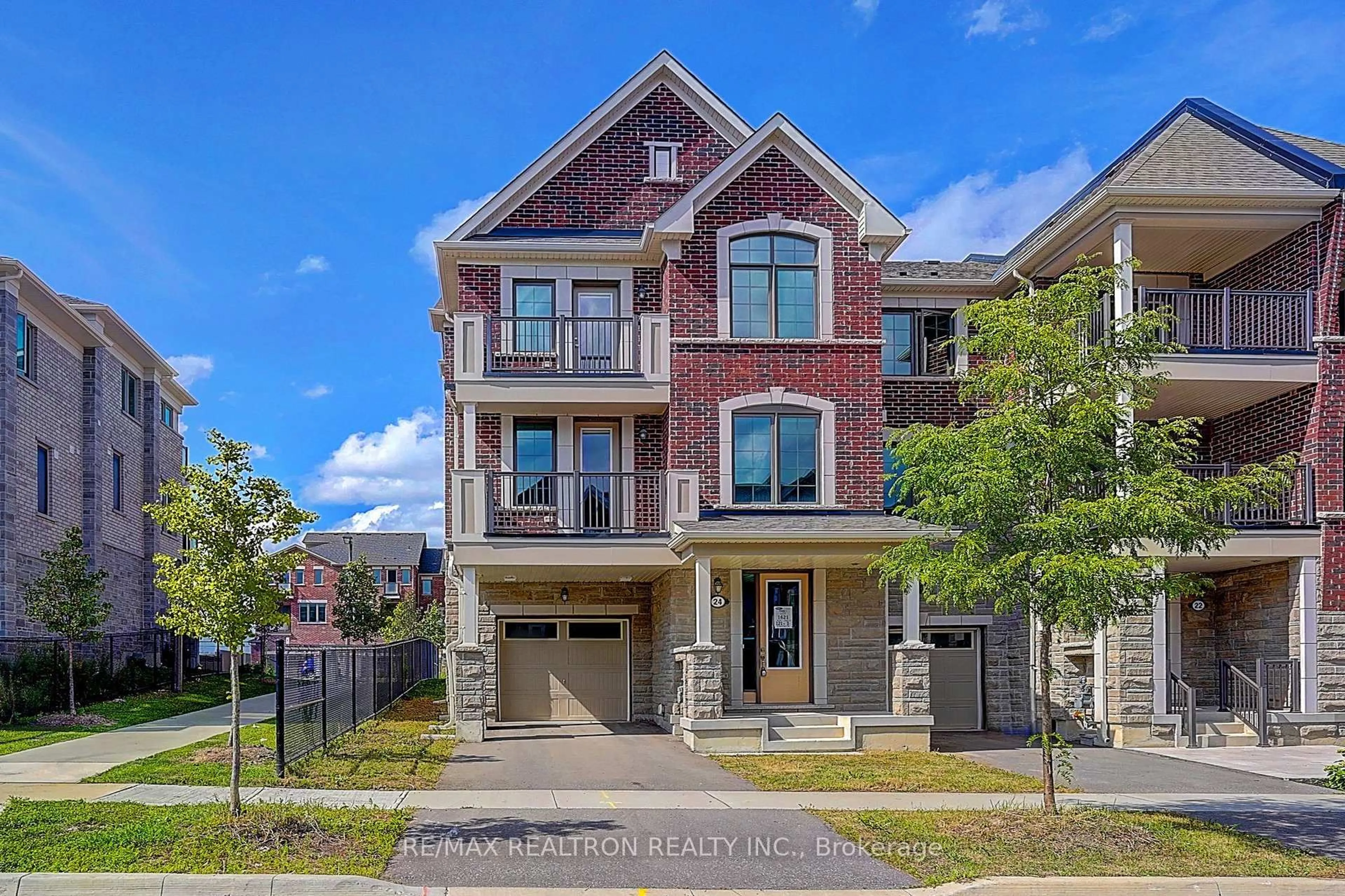 Home with brick exterior material, street for 24 Thomas Frisby Jr Cres, Markham Ontario L6C 3L2