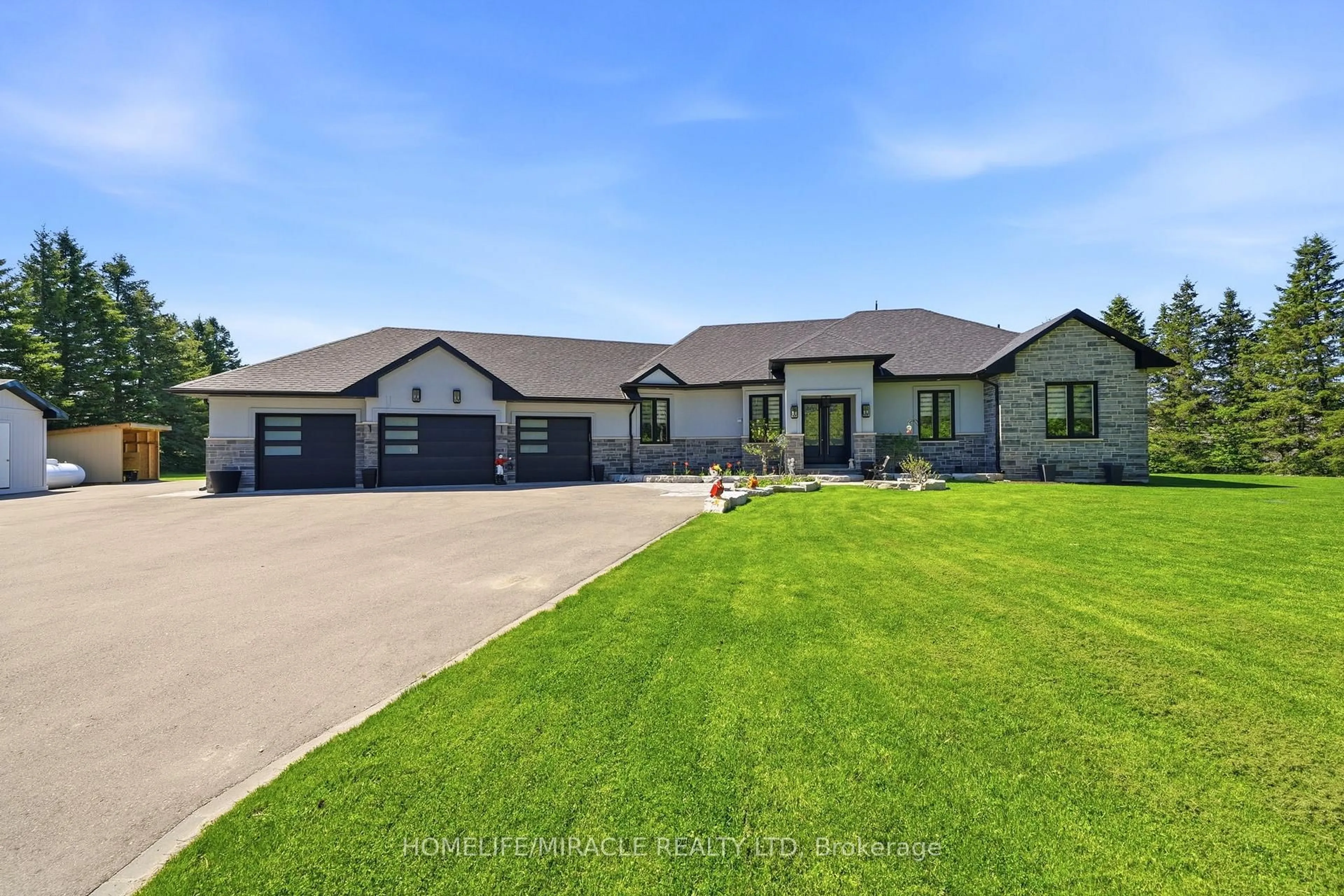 A pic from outside/outdoor area/front of a property/back of a property/a pic from drone, street for 7028 Pine Plains Rd, Adjala-Tosorontio Ontario L0M 1J0