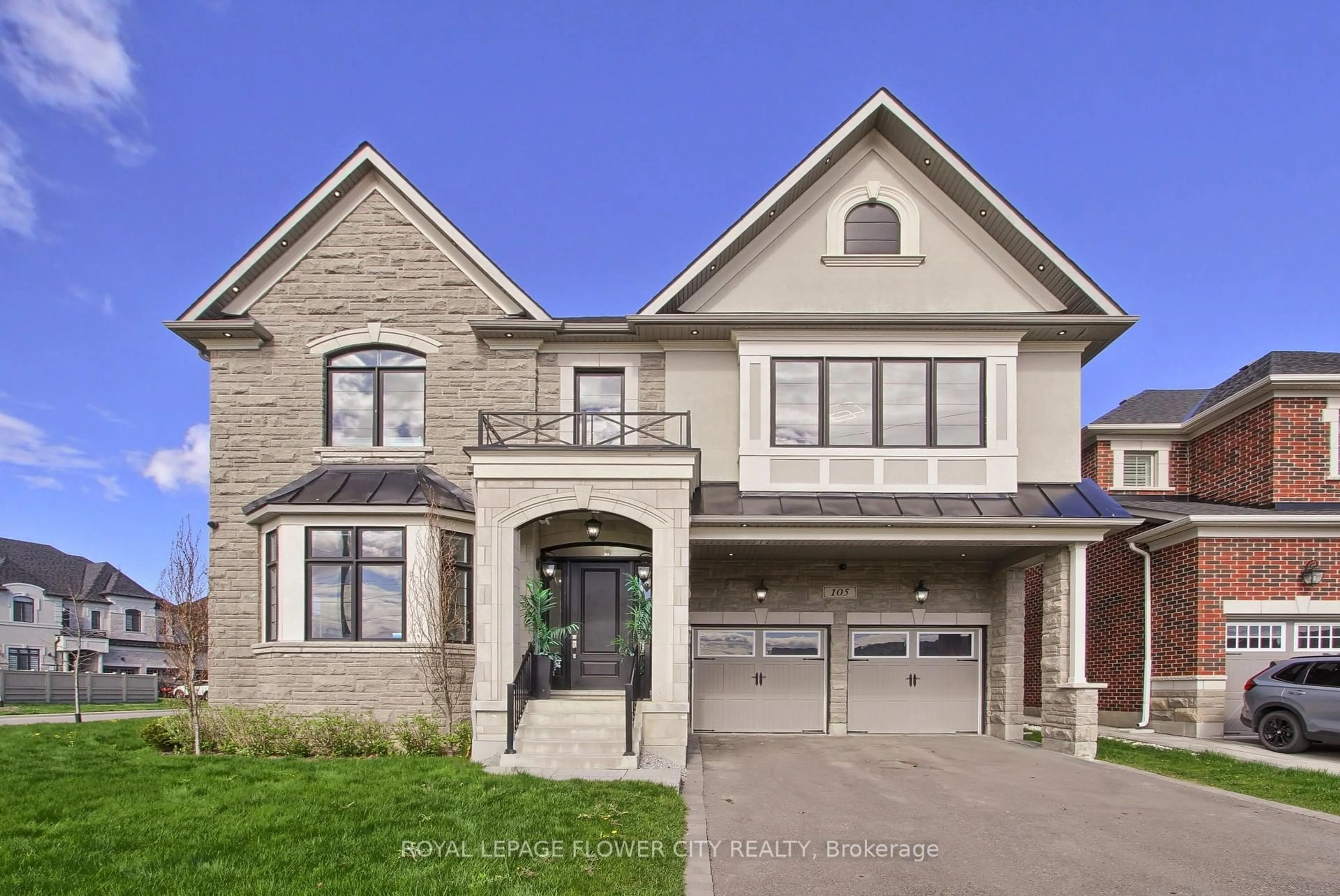 Home with brick exterior material, street for 105 Morning Sparrow Dr, Vaughan Ontario L4H 4W6