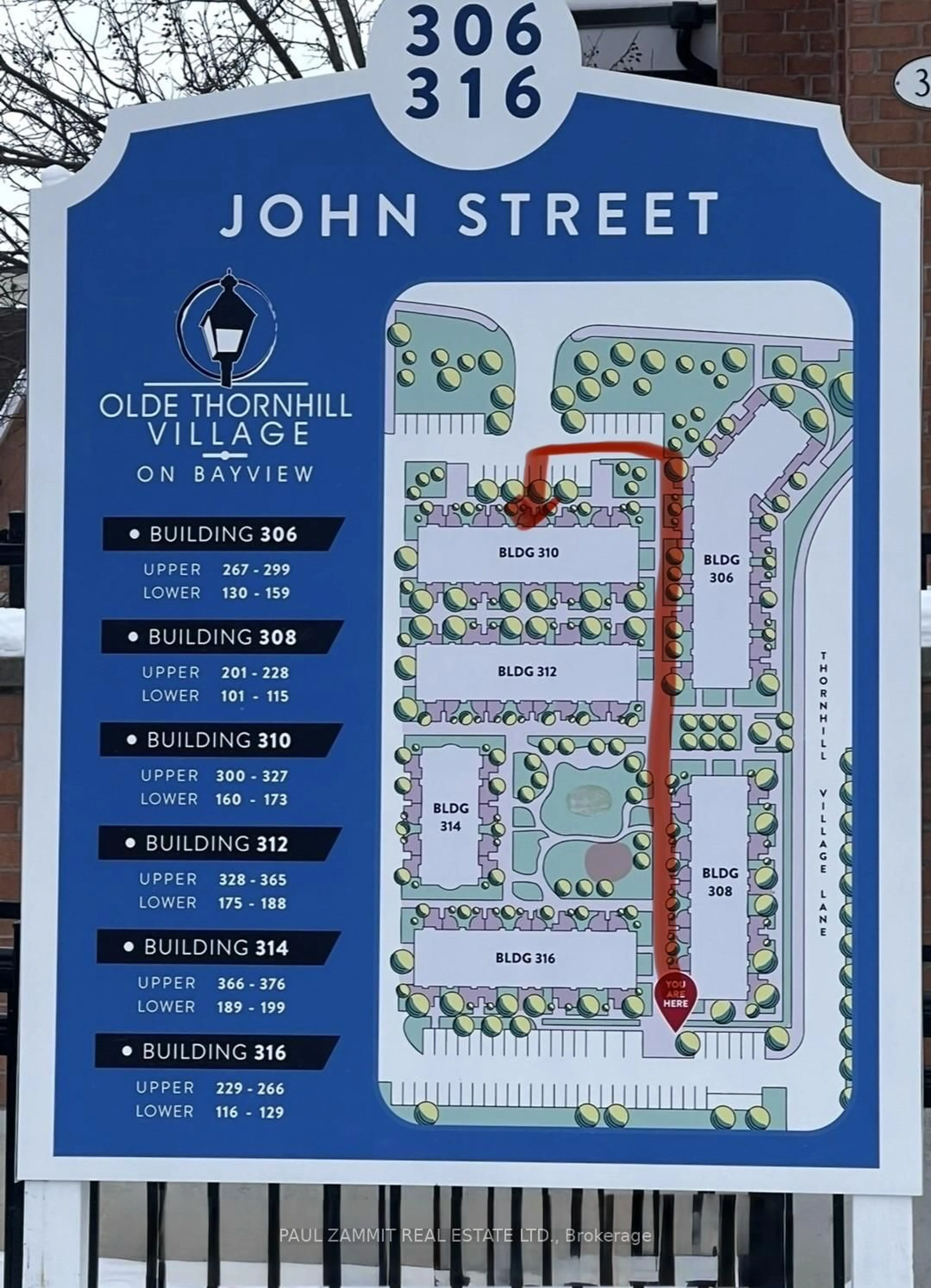 Picture of a map for 310 John St #169, Markham Ontario L3T 0A7
