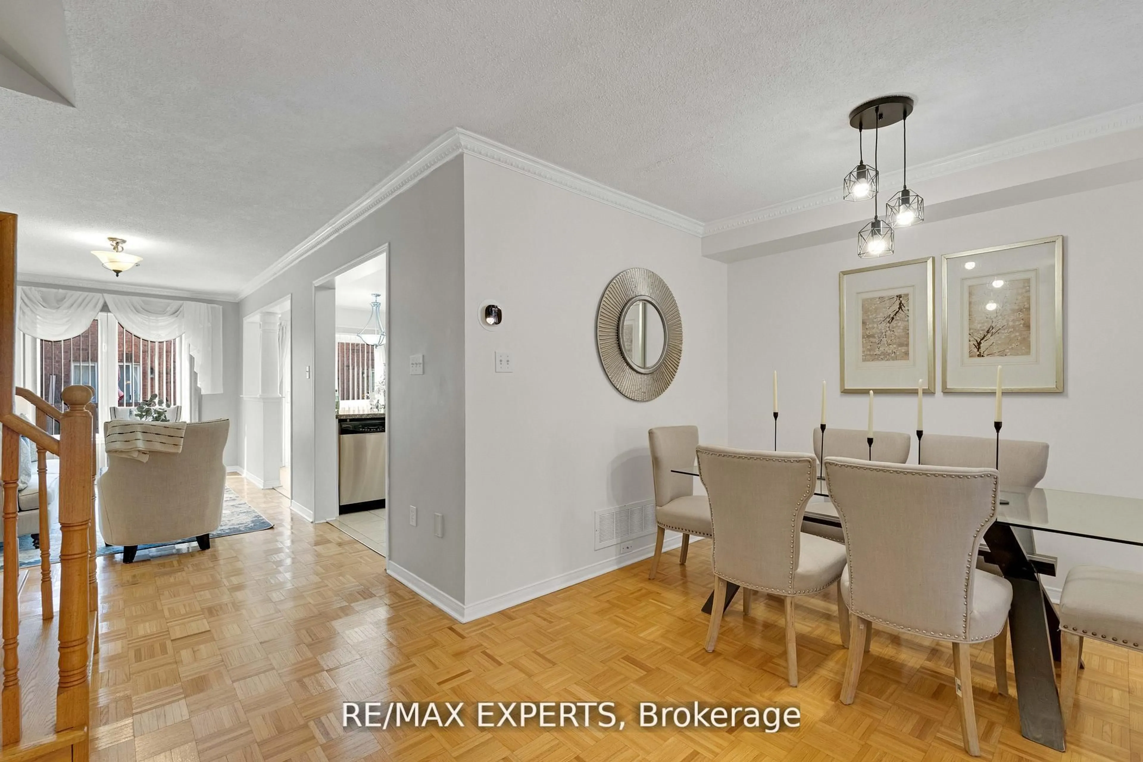 Dining room, wood/laminate floor for 19 Foxchase Ave #61, Vaughan Ontario L4L 9N1