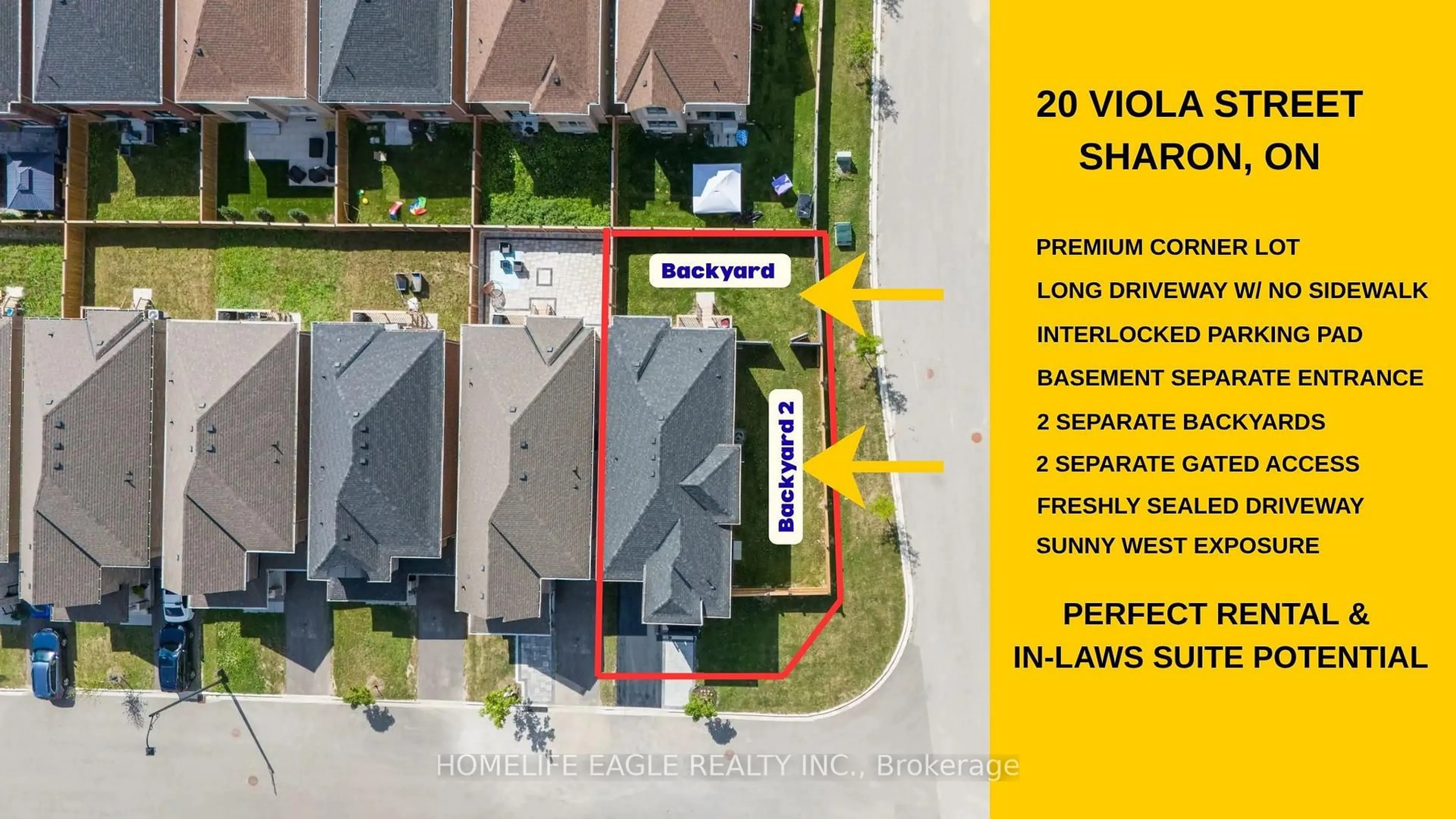 A pic from outside/outdoor area/front of a property/back of a property/a pic from drone, street for 20 Viola St, East Gwillimbury Ontario L9N 0T6