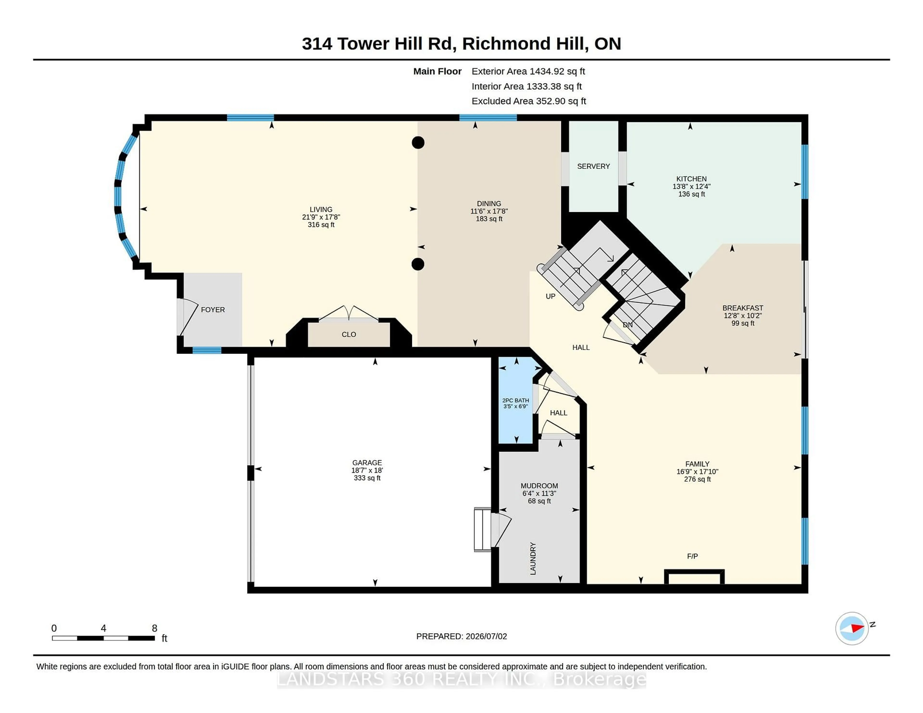 Floor plan for 314 Tower Hill Rd, Richmond Hill Ontario L4E 0A6