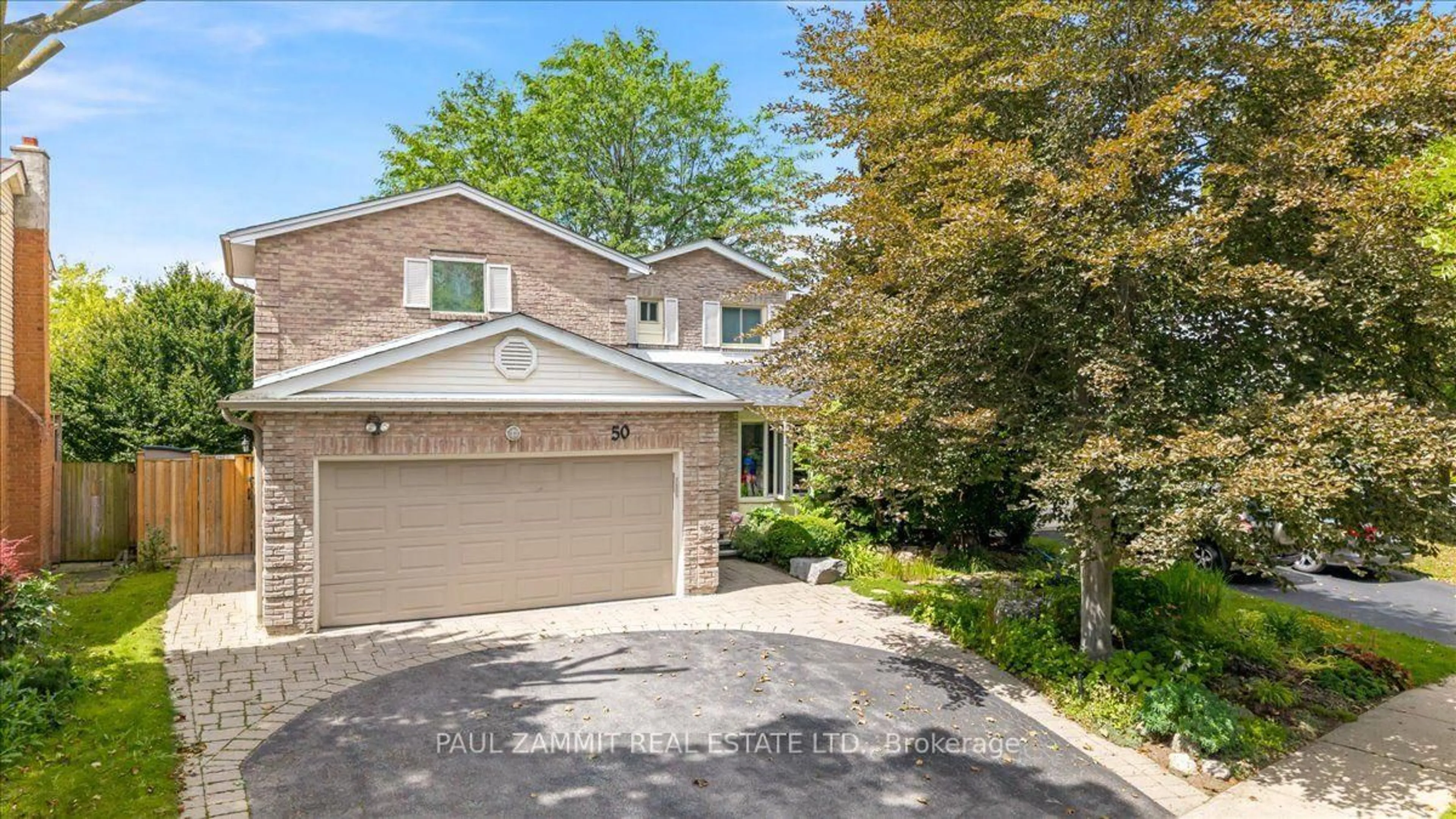 Home with brick exterior material, street for 50 Breckonwood Cres, Markham Ontario L3T 5E8