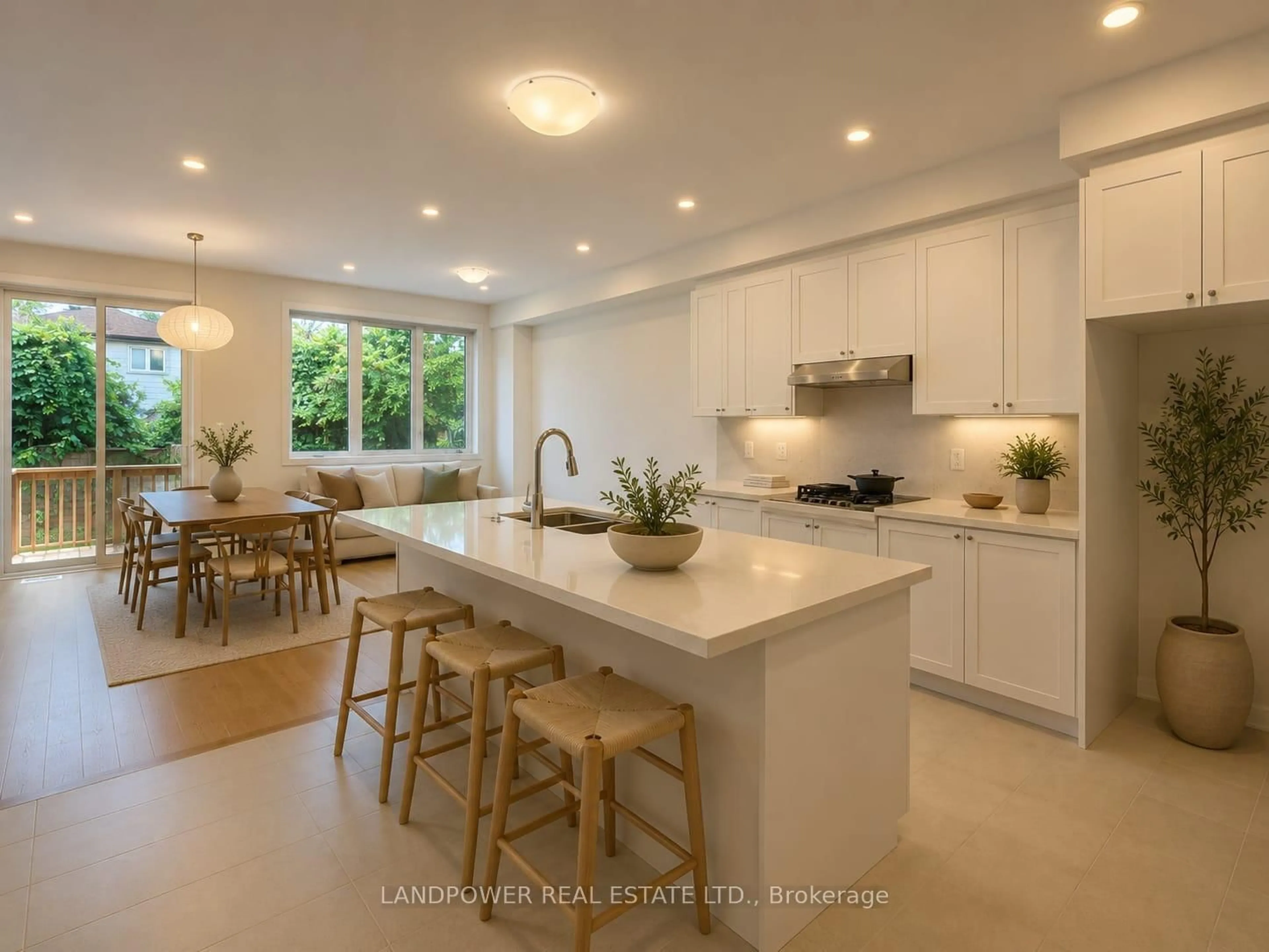 Open concept kitchen, ceramic/tile floor for 142 Anna Russell Way, Markham Ontario L3R 3X3