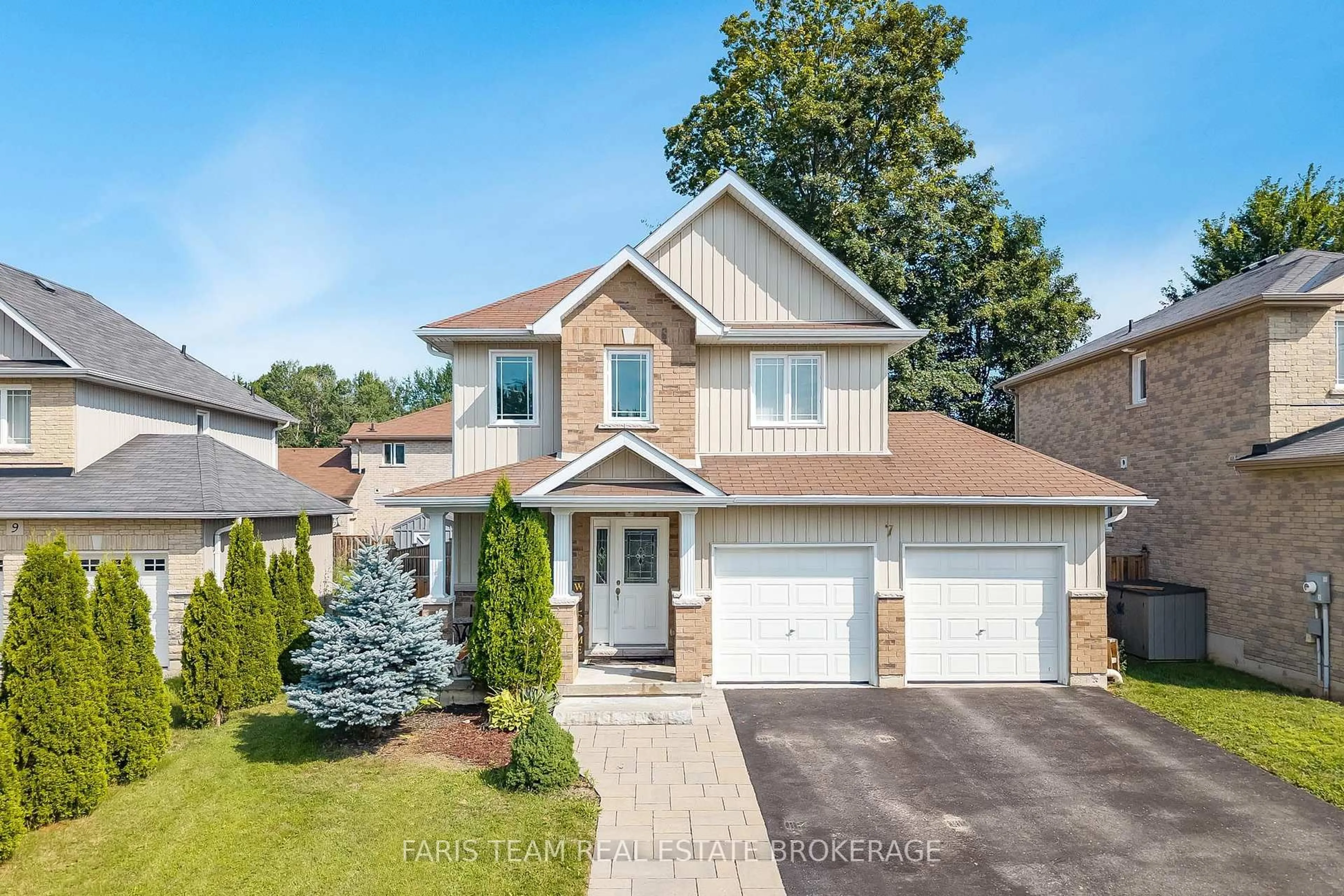 Home with vinyl exterior material, street for 7 Mancini Dr, Essa Ontario L0M 1B1