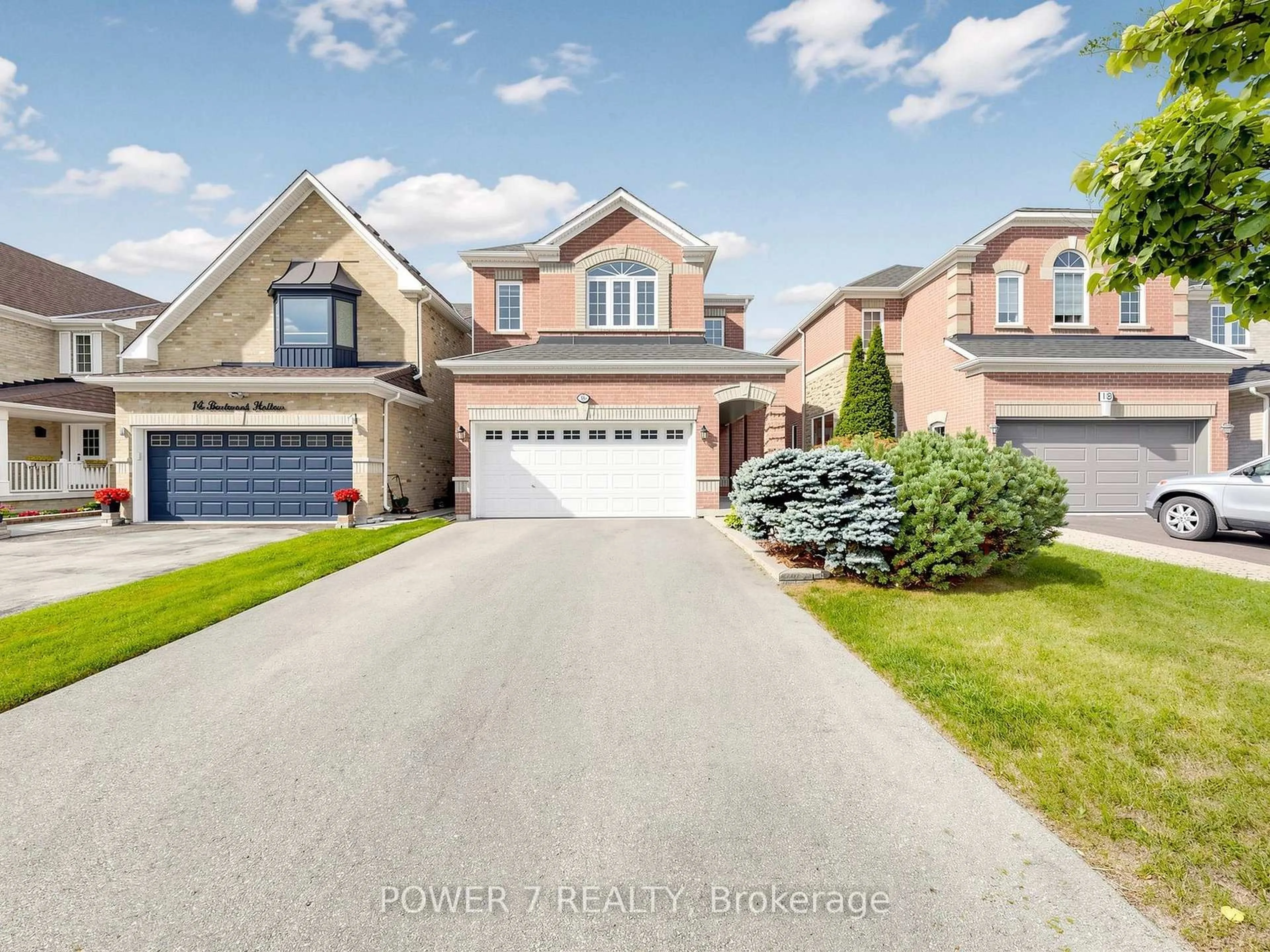 Home with brick exterior material, street for 16 Barkwood Hllw, Markham Ontario L6C 2J9