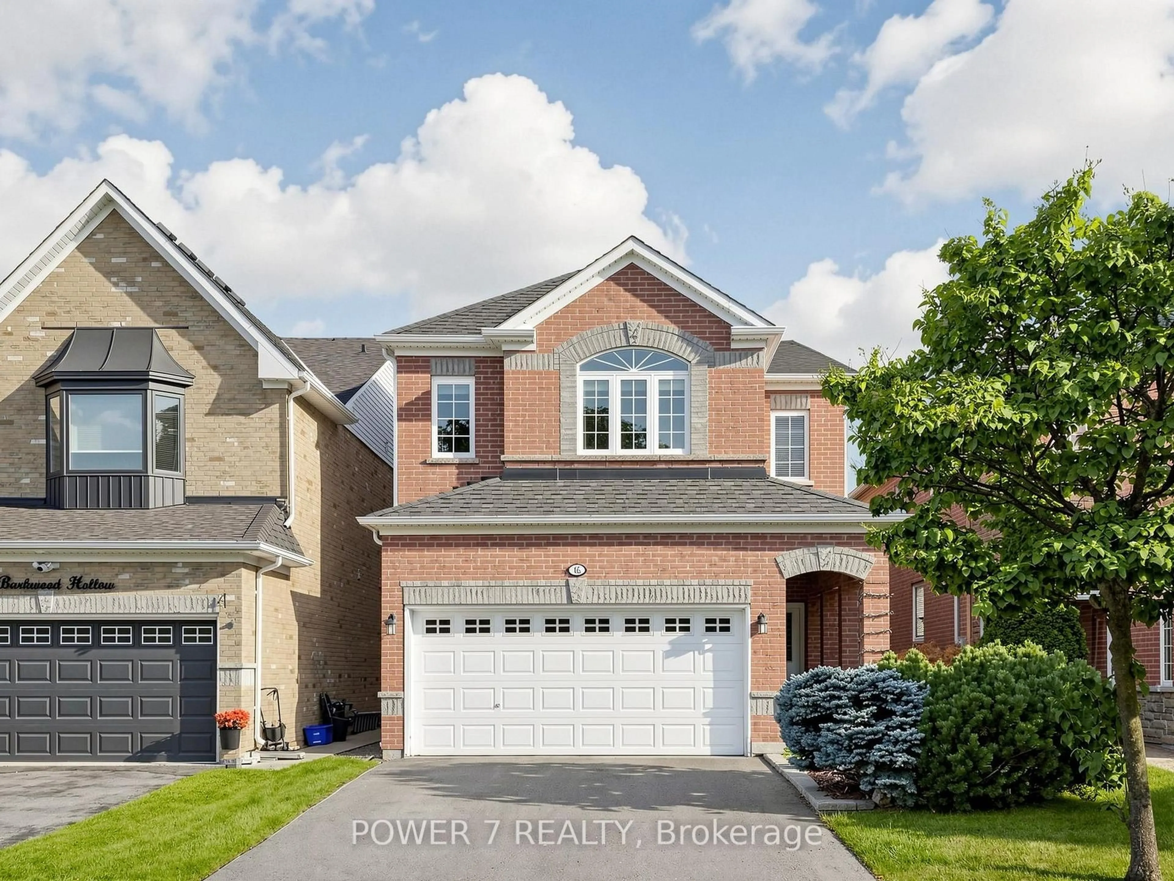 Home with brick exterior material, street for 16 Barkwood Hllw, Markham Ontario L6C 2J9