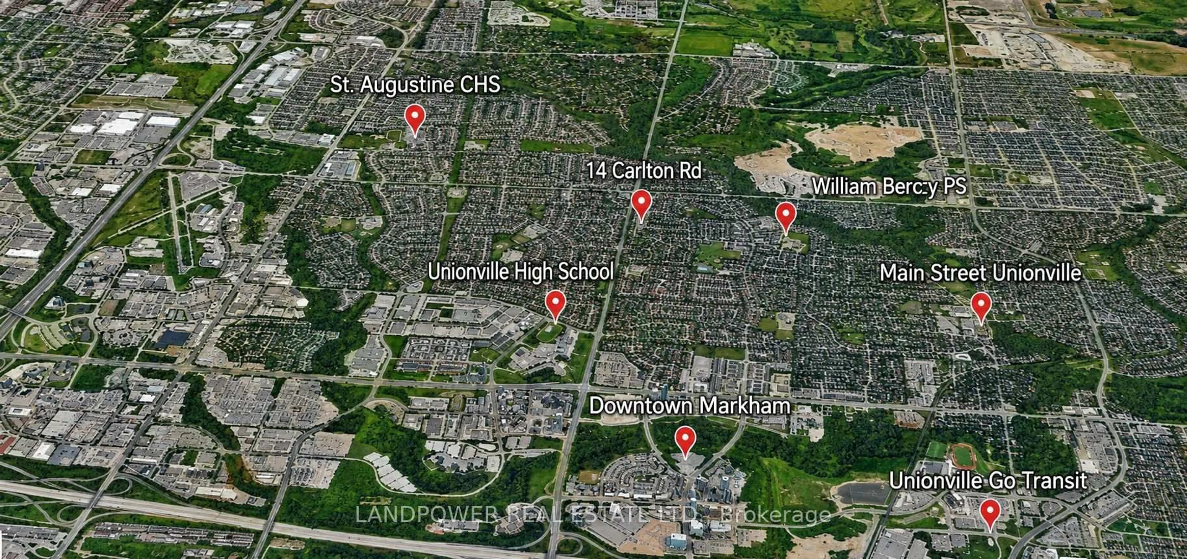 Picture of a map for 14 Carlton Rd, Markham Ontario L3R 1Z2