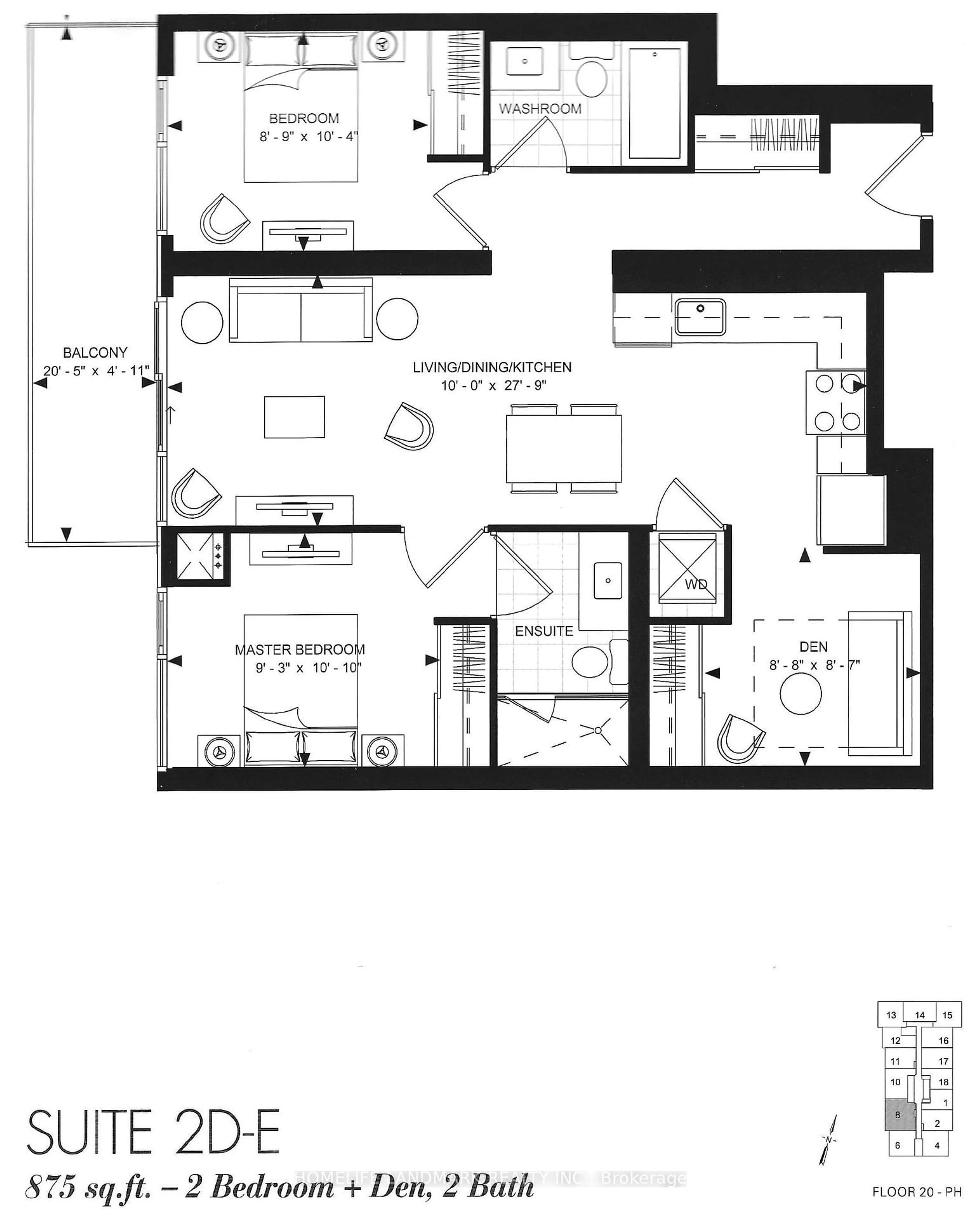 Floor plan for 7895 Jane St #3108, Vaughan Ontario L4K 2M7