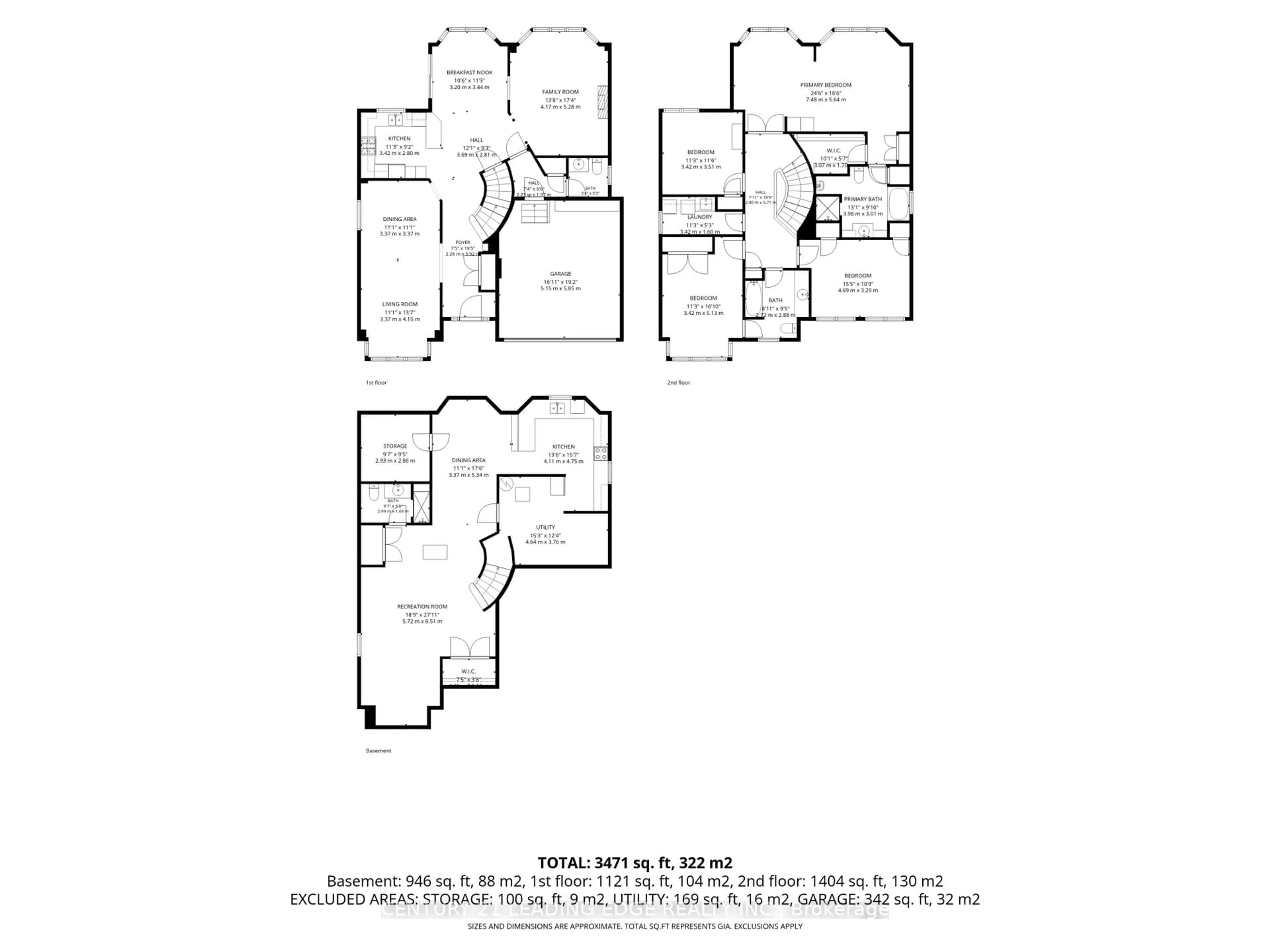 Floor plan for 40 Arista Gate, Vaughan Ontario L4L 9H8