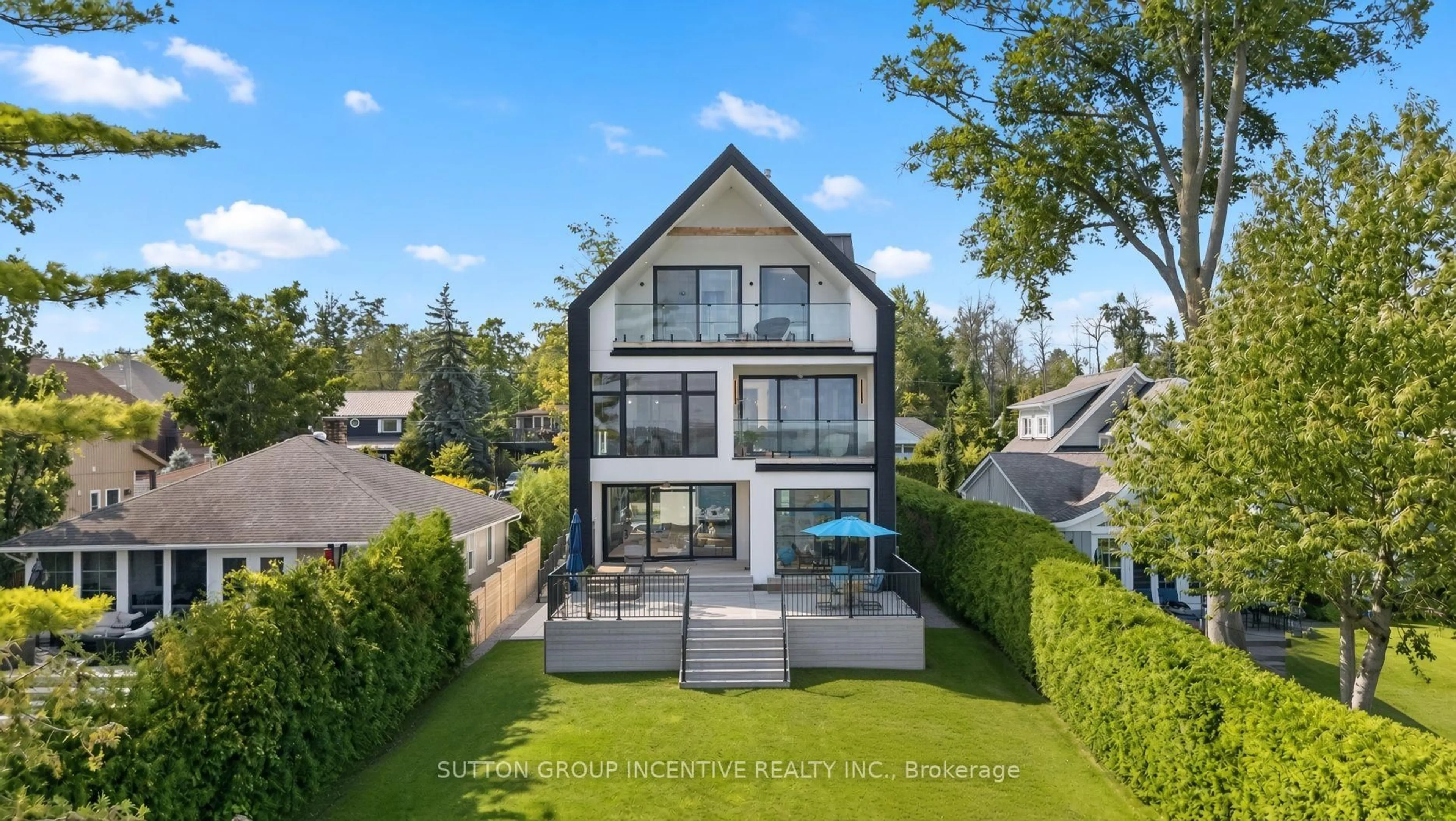 A pic from outside/outdoor area/front of a property/back of a property/a pic from drone, water/lake/river/ocean view for 1619 Houston Ave, Innisfil Ontario L9S 4M6