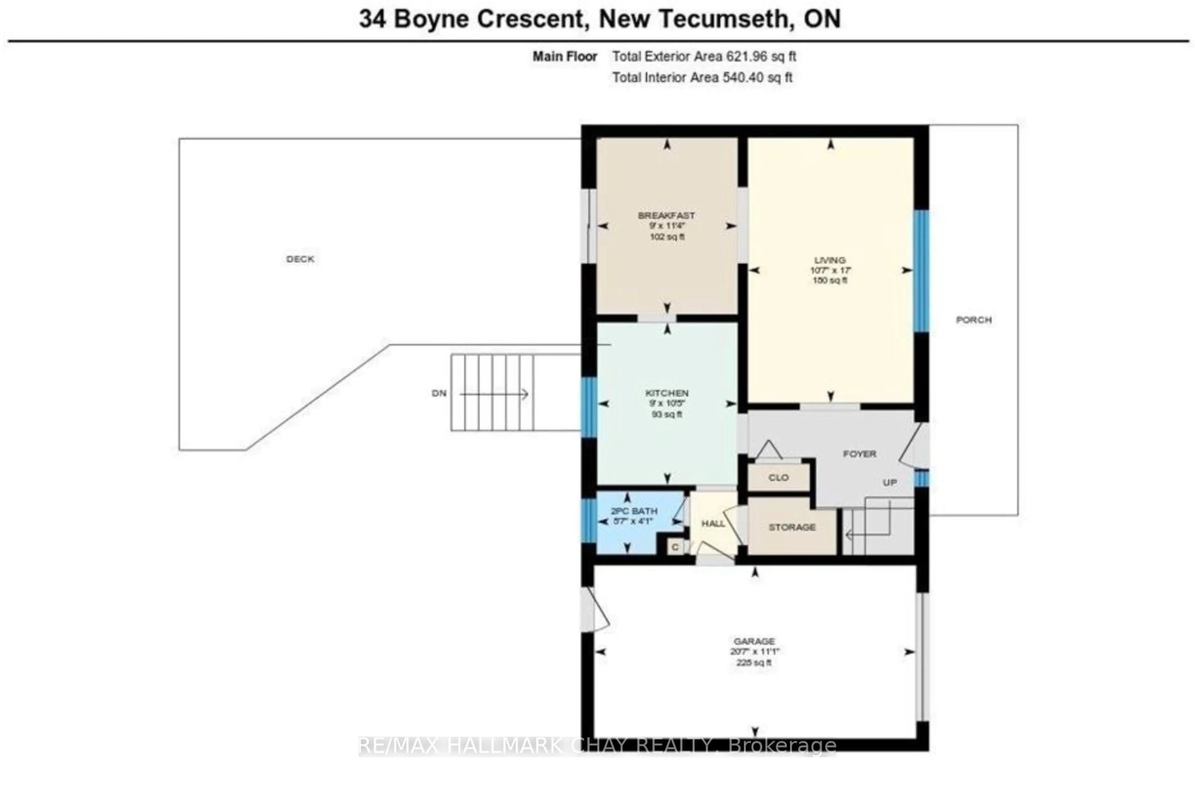 Floor plan for 34 Boyne Cres, New Tecumseth Ontario L9R 1K5