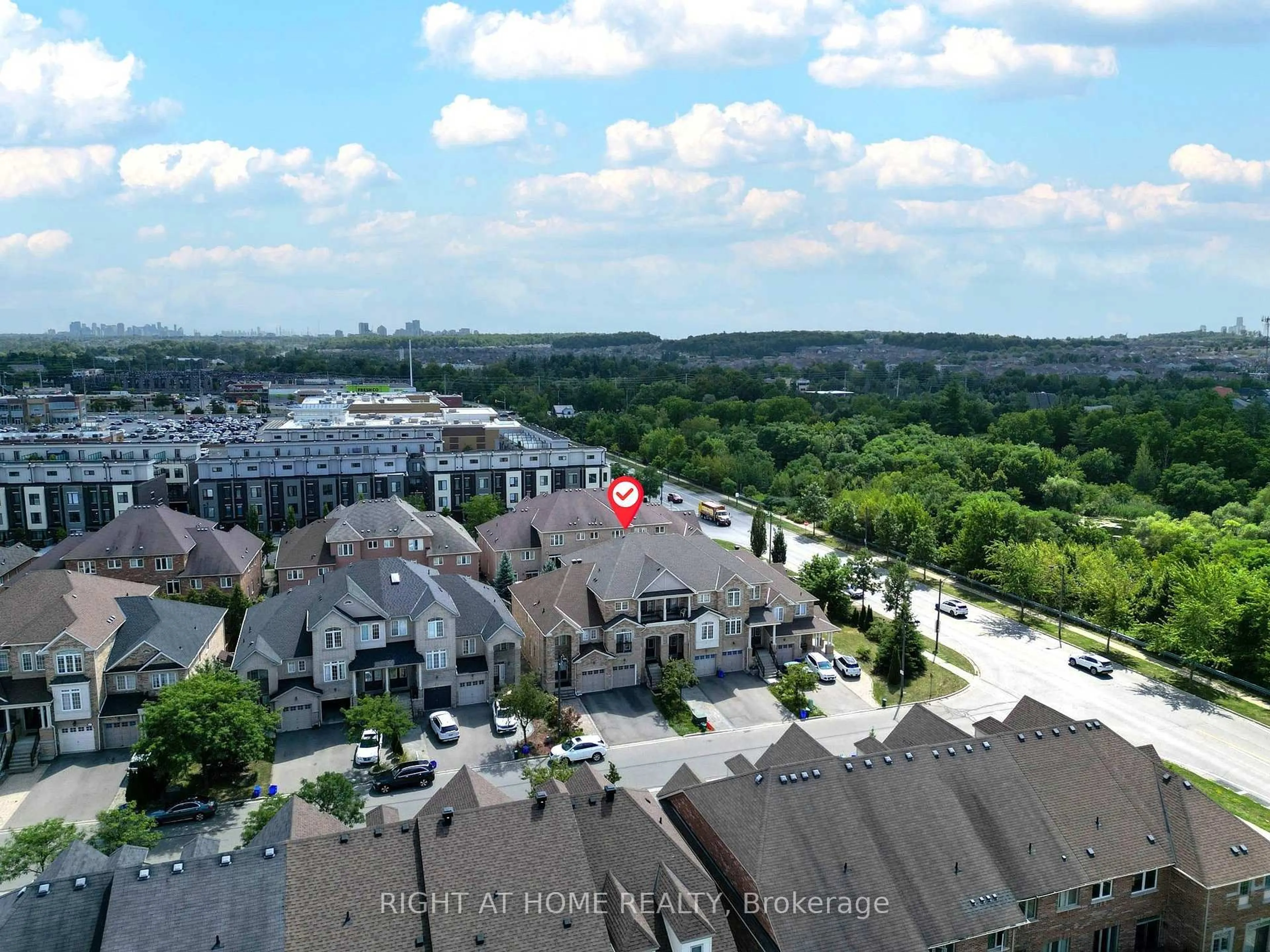 A pic from outside/outdoor area/front of a property/back of a property/a pic from drone, city buildings view from balcony for 11 Littleriver Crt, Vaughan Ontario L6A 0K4
