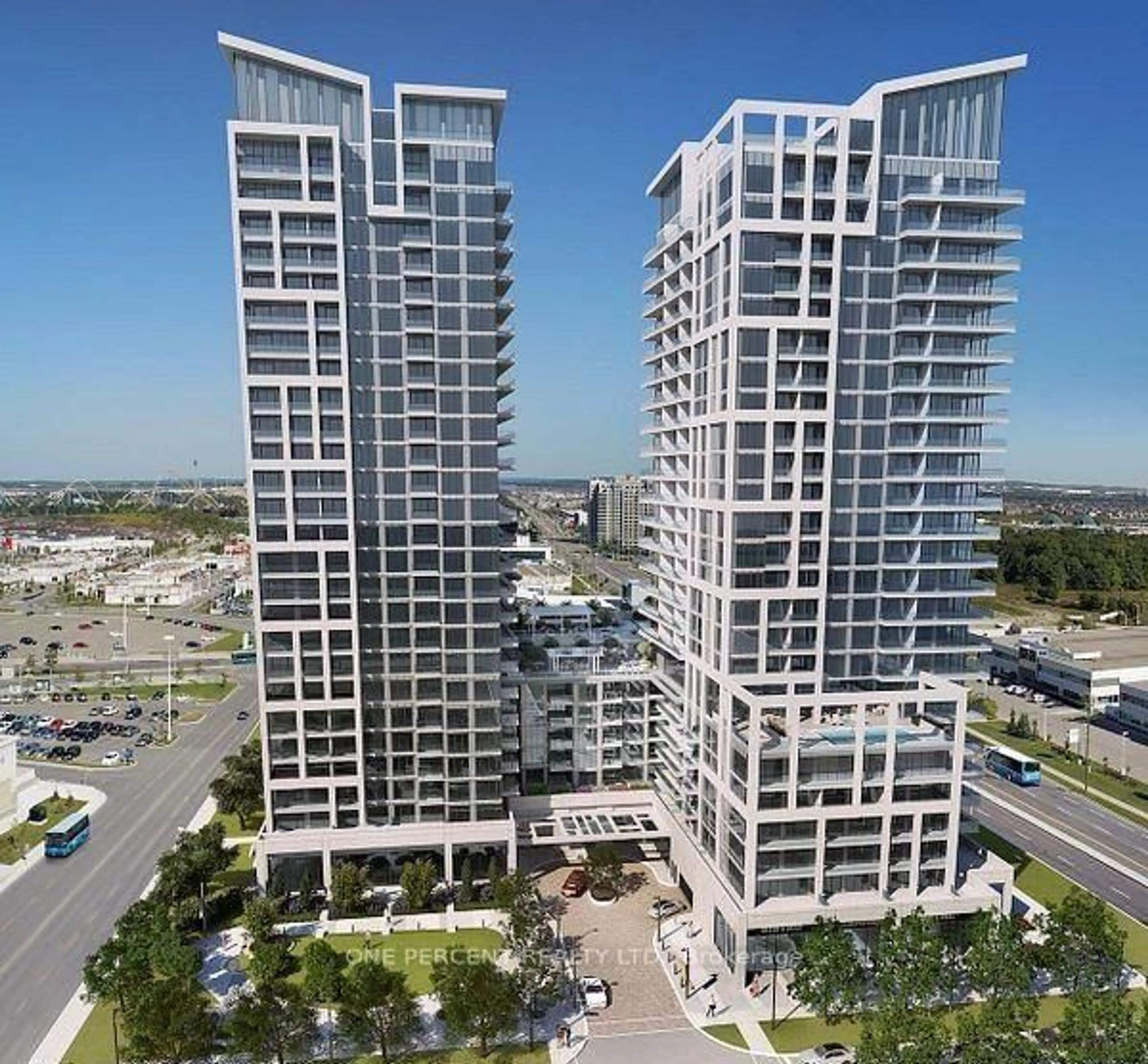 A pic from outside/outdoor area/front of a property/back of a property/a pic from drone, city buildings view from balcony for 9000 Jane St #13, Vaughan Ontario L4K 0M6