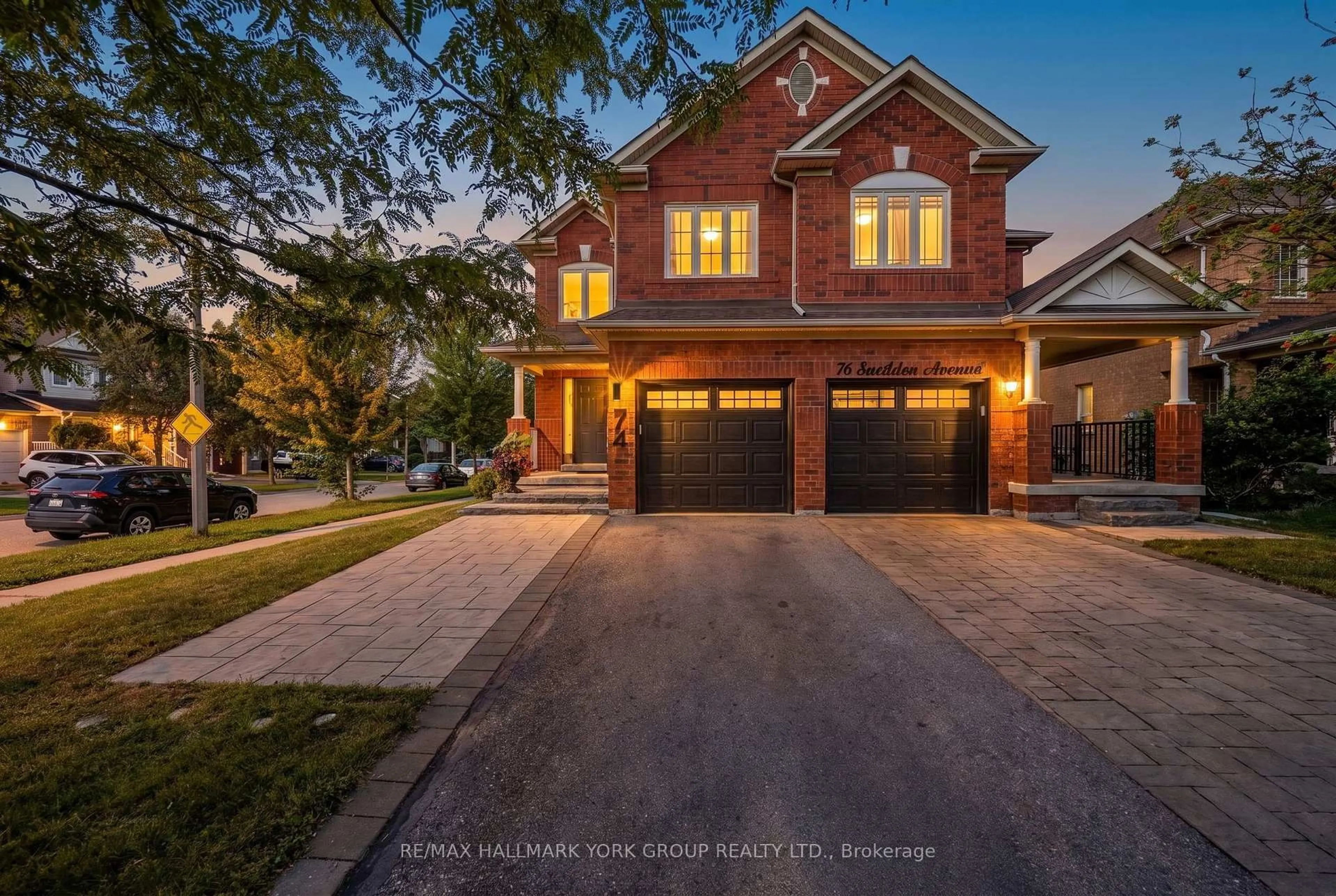 Home with brick exterior material, street for 74 Snedden Ave, Aurora Ontario L4G 7K7