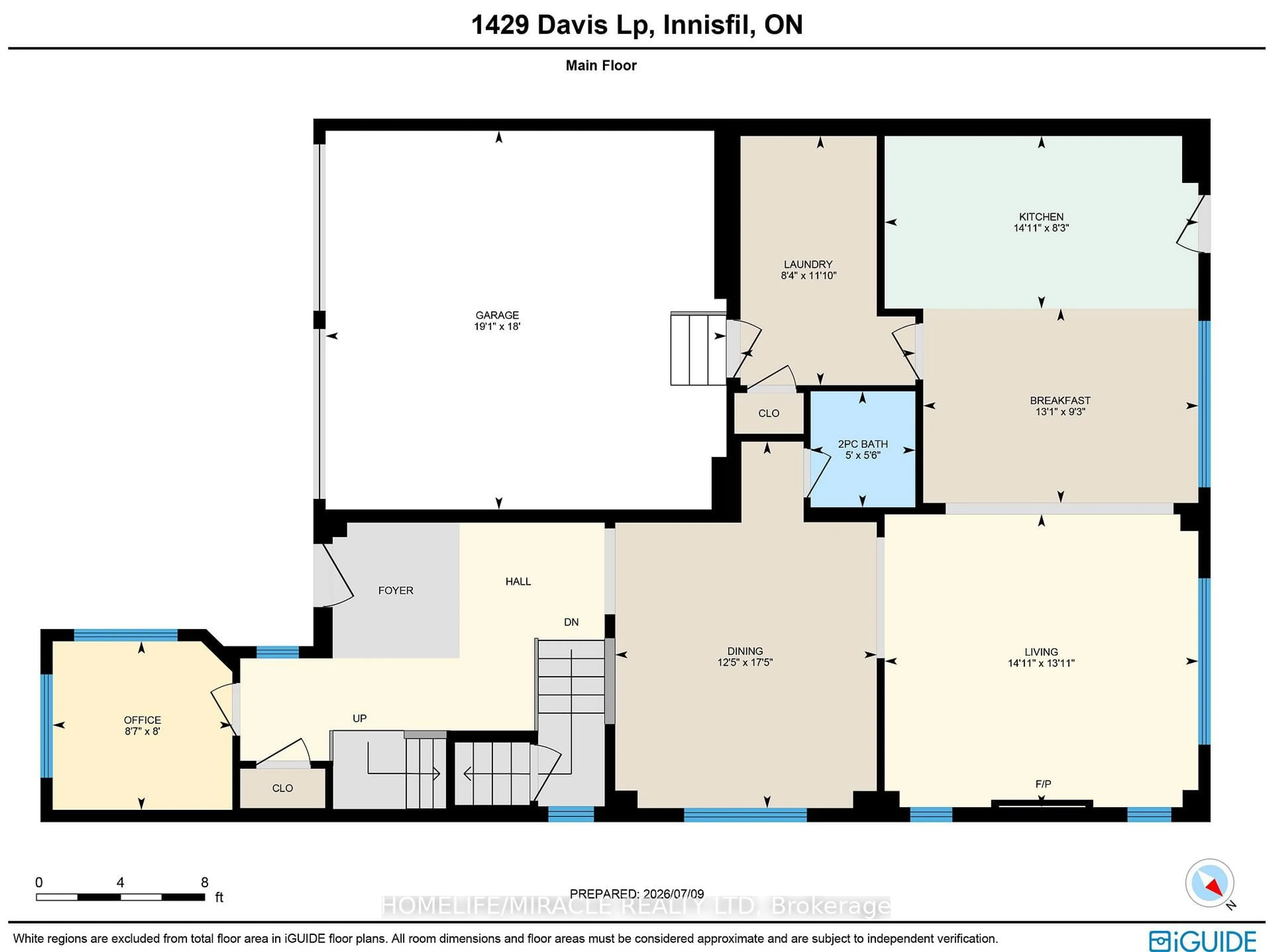 Floor plan for 1429 Davis Loop, Innisfil Ontario L0L 1W0