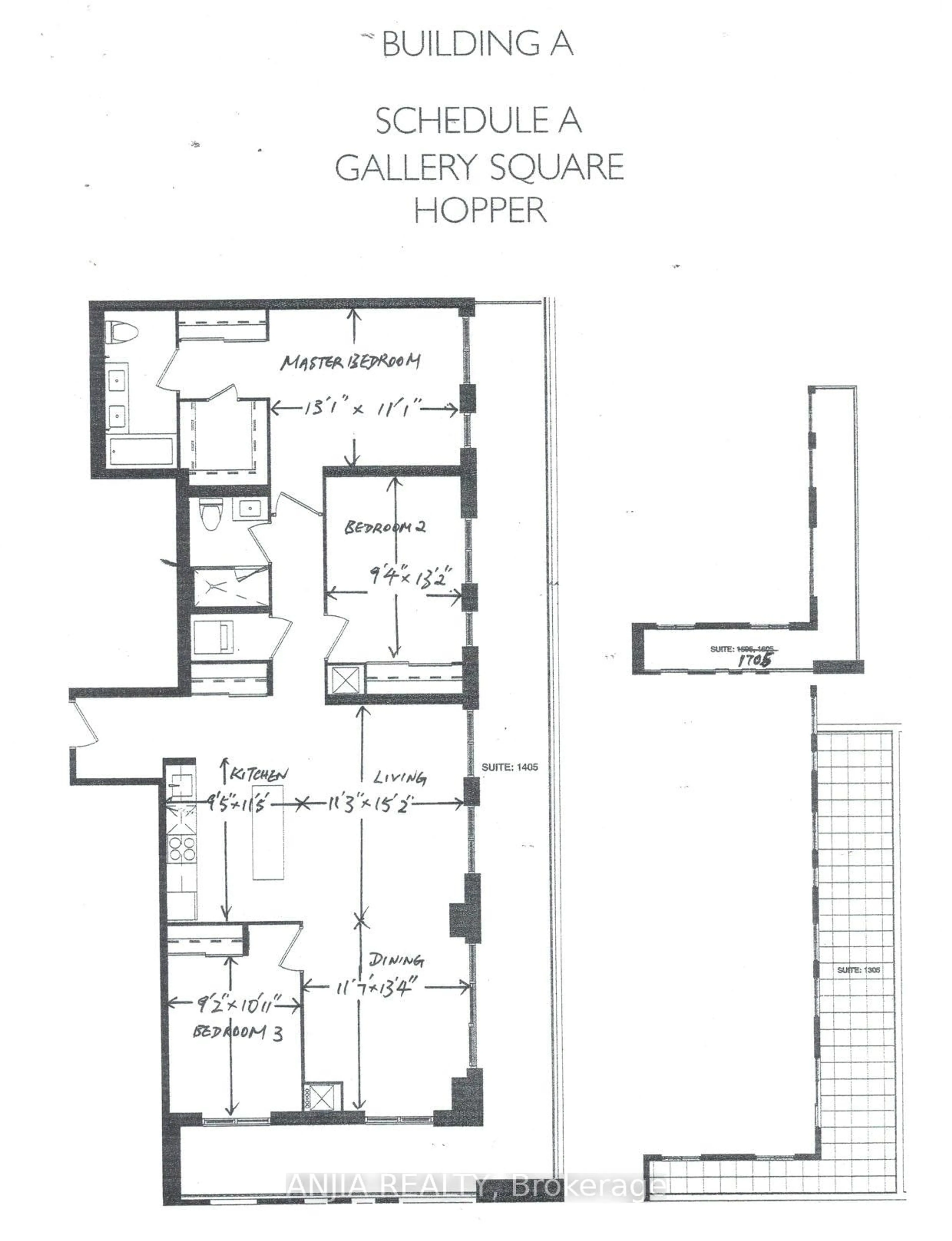 Floor plan for 8119 Birchmount Rd #1705, Markham Ontario L6G 0H6