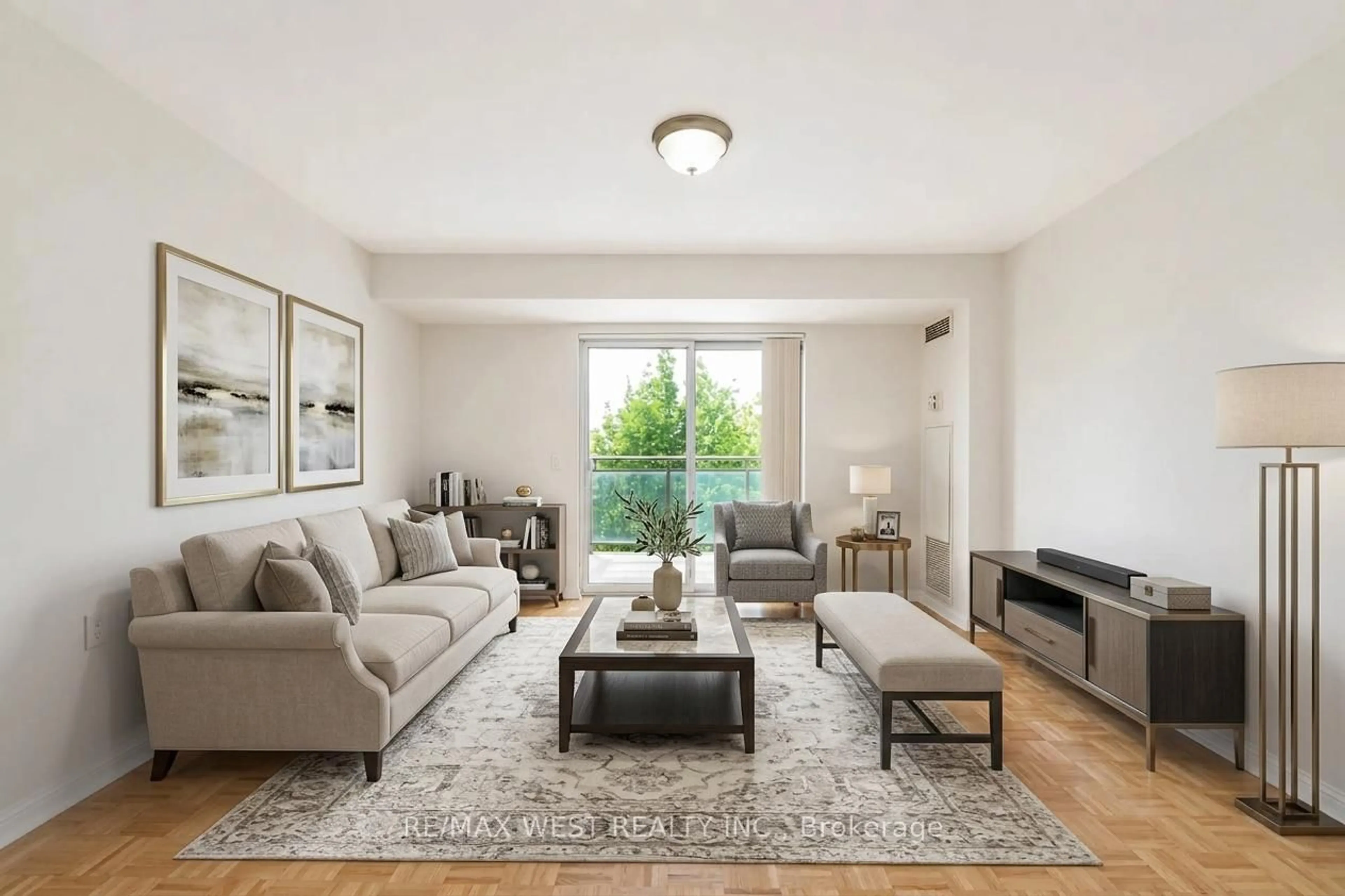 Living room with furniture, unknown for 2506 Rutherford Rd #414, Vaughan Ontario L4K 5N4