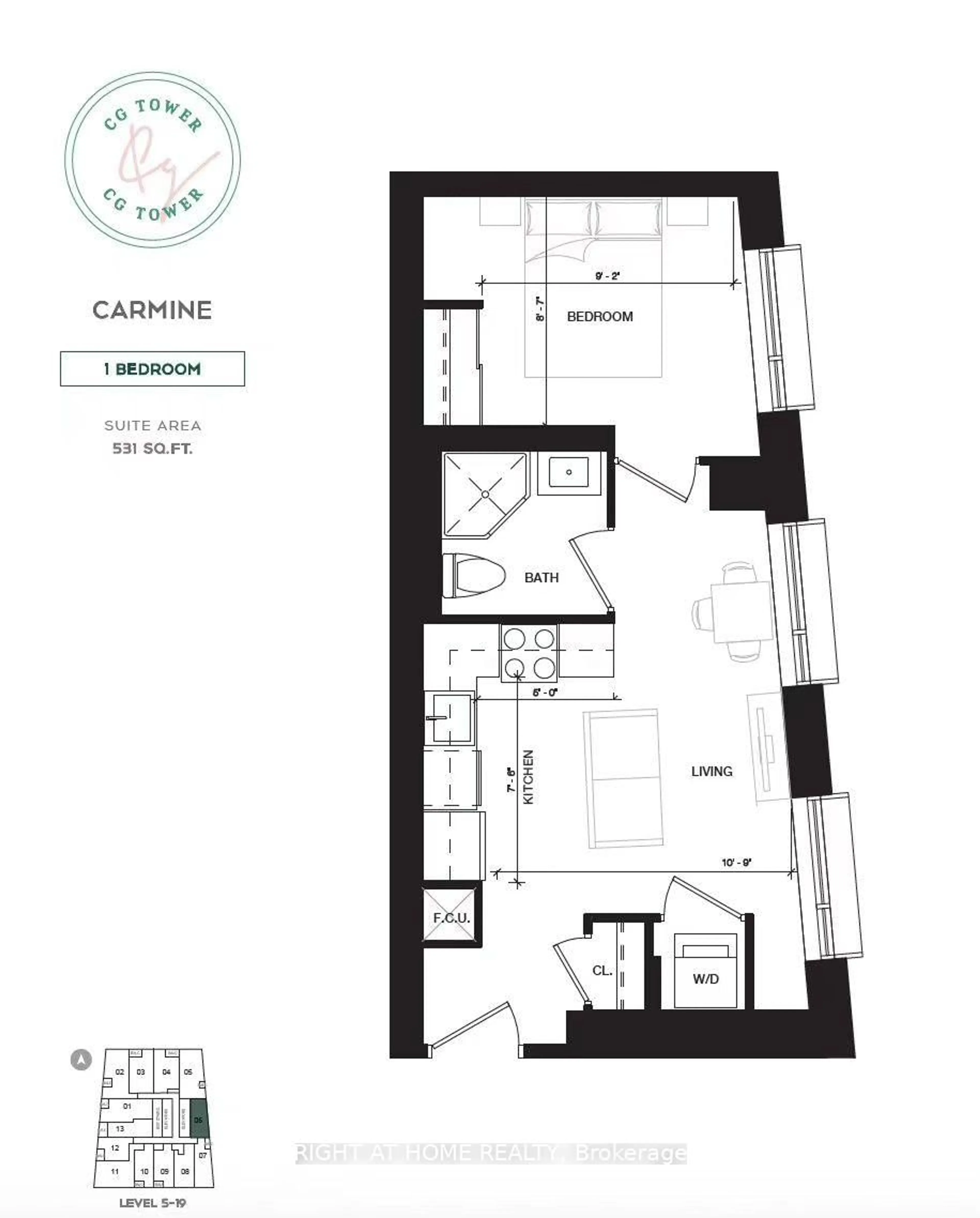 Floor plan for 2920 HIGHWAY 7 #1606, Vaughan Ontario L4K 0P4
