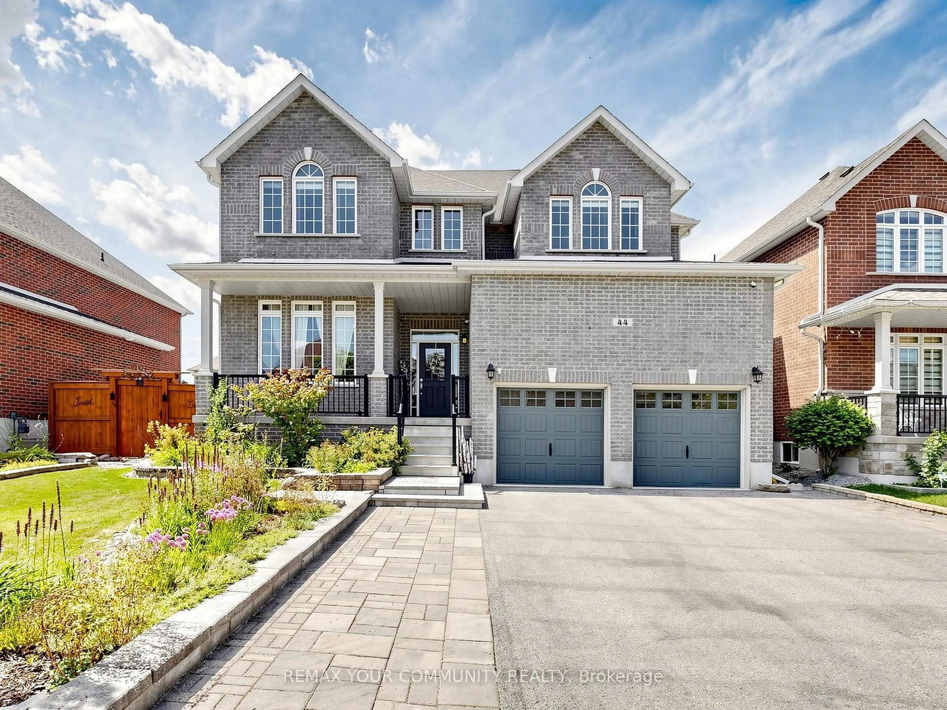 Home with brick exterior material, street for 44 Tim Jacobs Dr, Georgina Ontario L4P 0G5