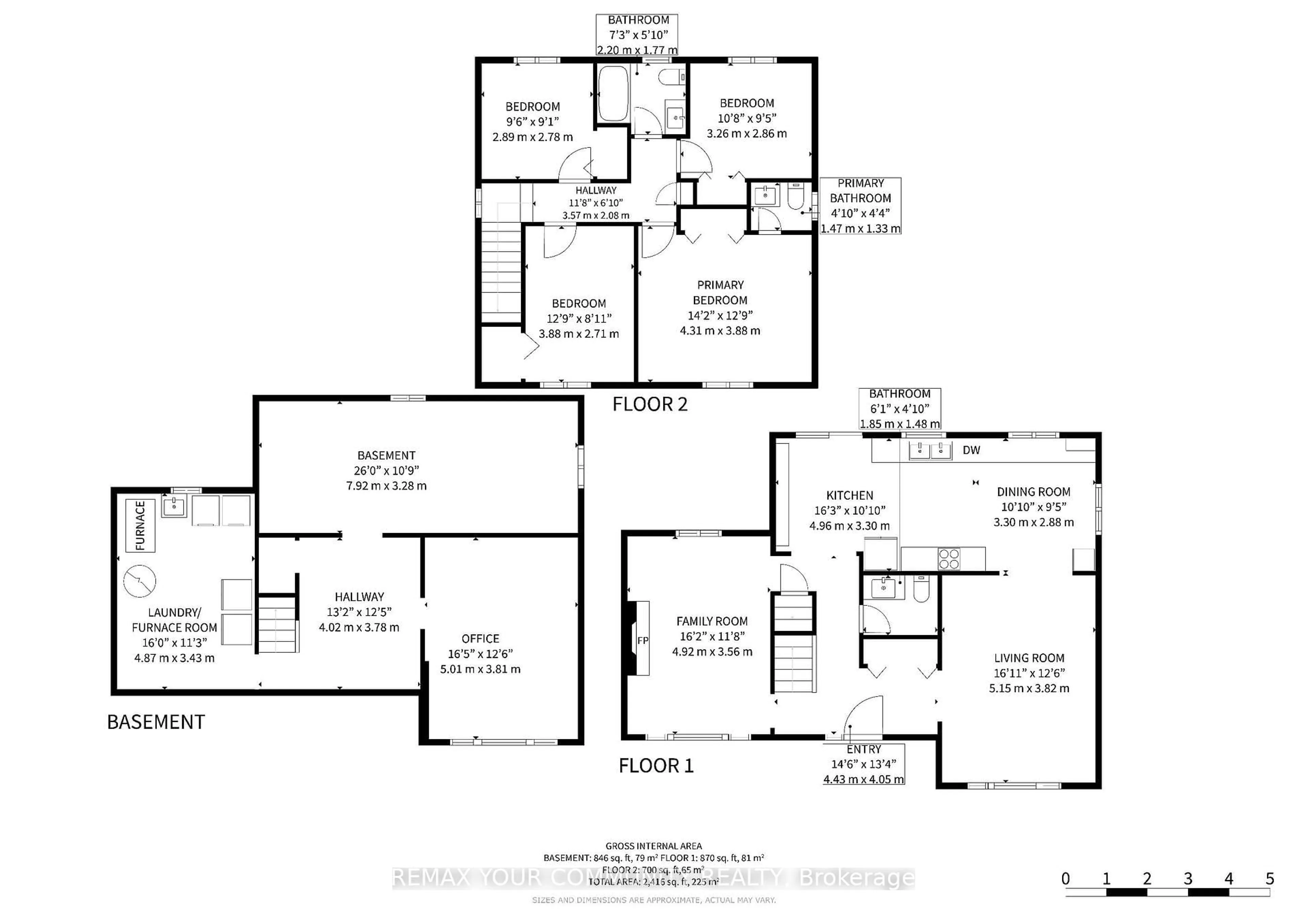 Floor plan for 16 Ramsay St, East Gwillimbury Ontario L9N 1G4