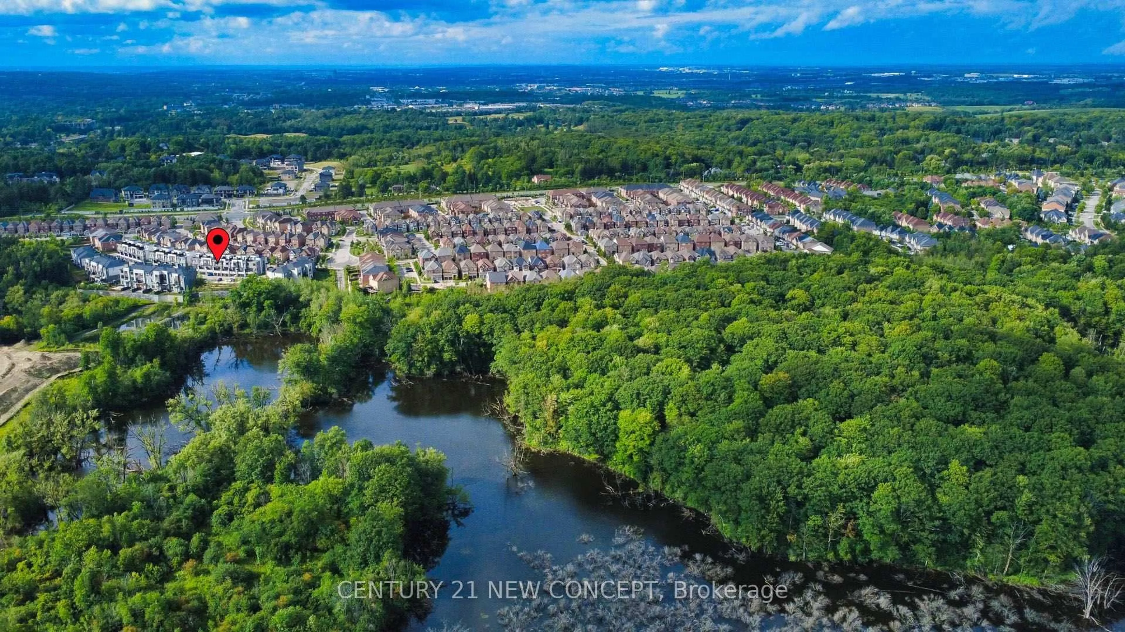 A pic from outside/outdoor area/front of a property/back of a property/a pic from drone, water/lake/river/ocean view for 47 Sundew Lane, Richmond Hill Ontario L4E 1H7