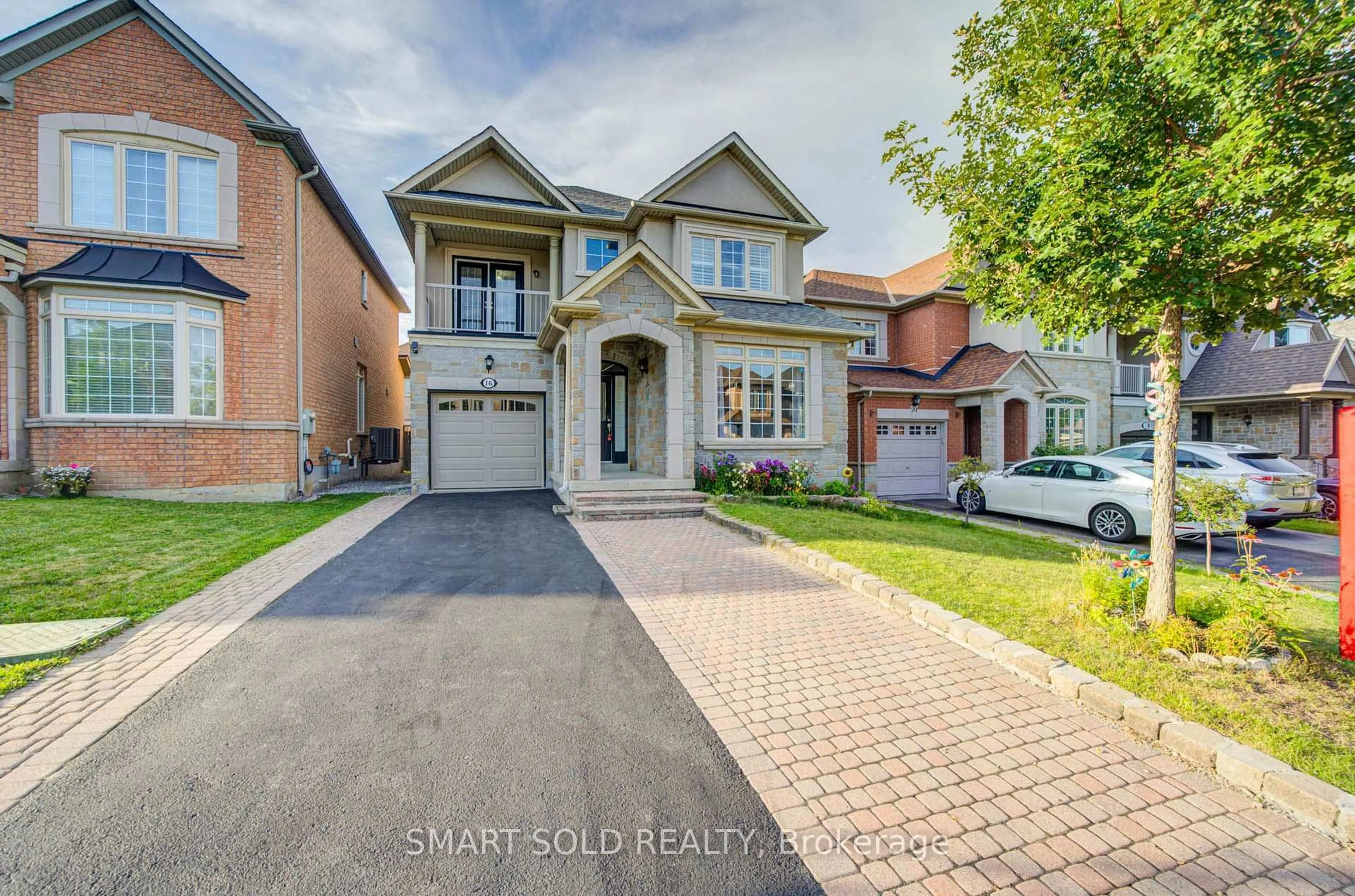 Home with brick exterior material, street for 16 Burgundy Tr, Vaughan Ontario L4J 8X5