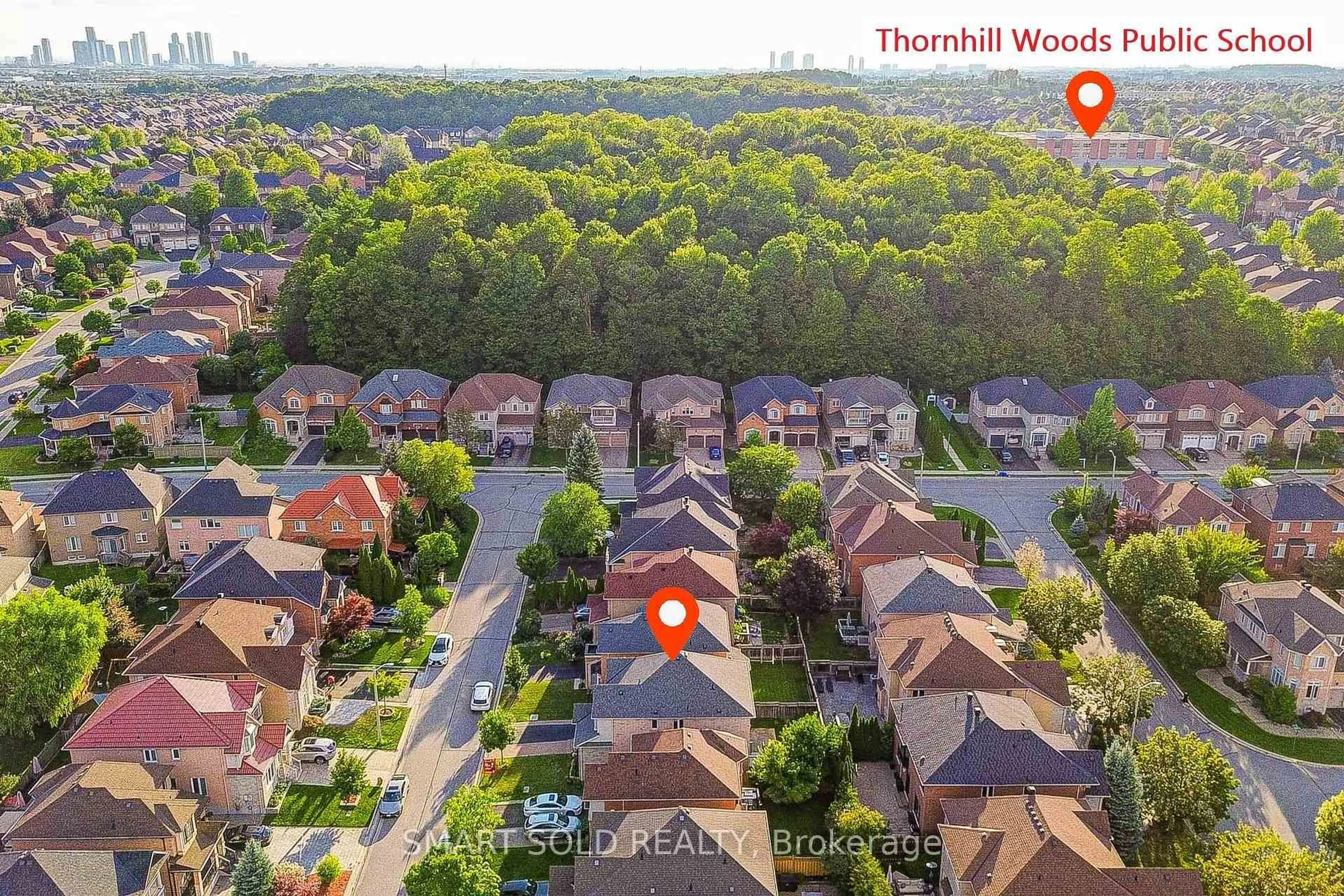 A pic from outside/outdoor area/front of a property/back of a property/a pic from drone, unknown for 16 Burgundy Tr, Vaughan Ontario L4J 8X5