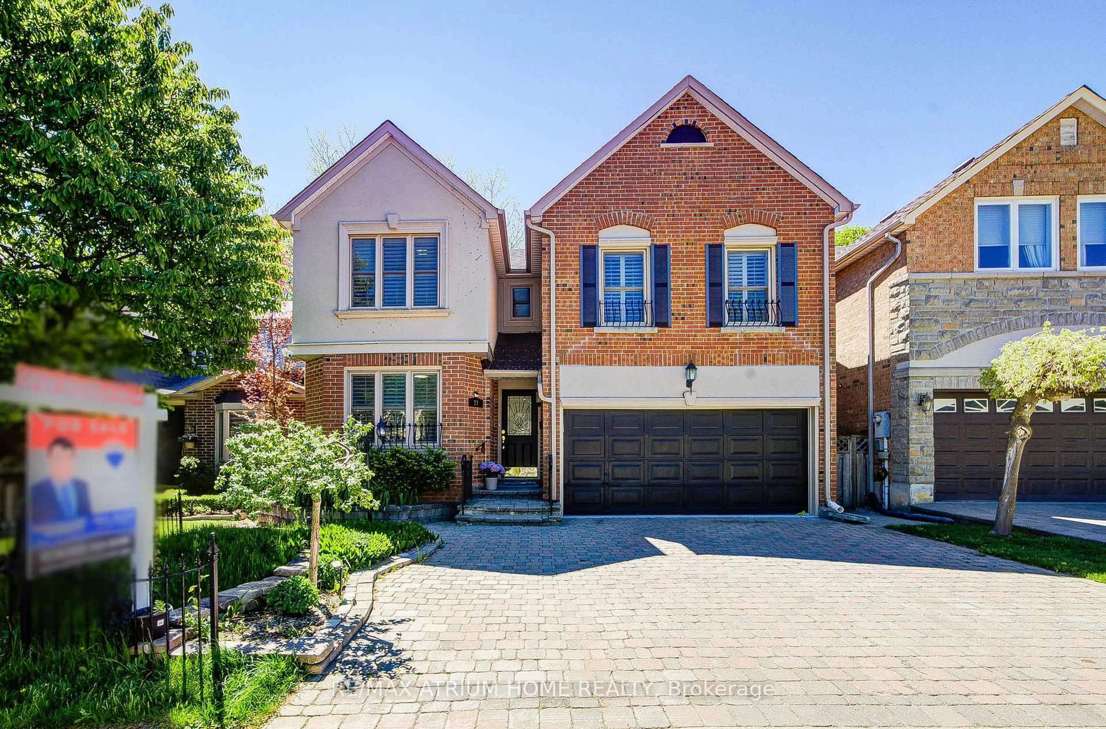Home with brick exterior material, street for 77 Rosedale Heights Dr, Vaughan Ontario L4J 4T3