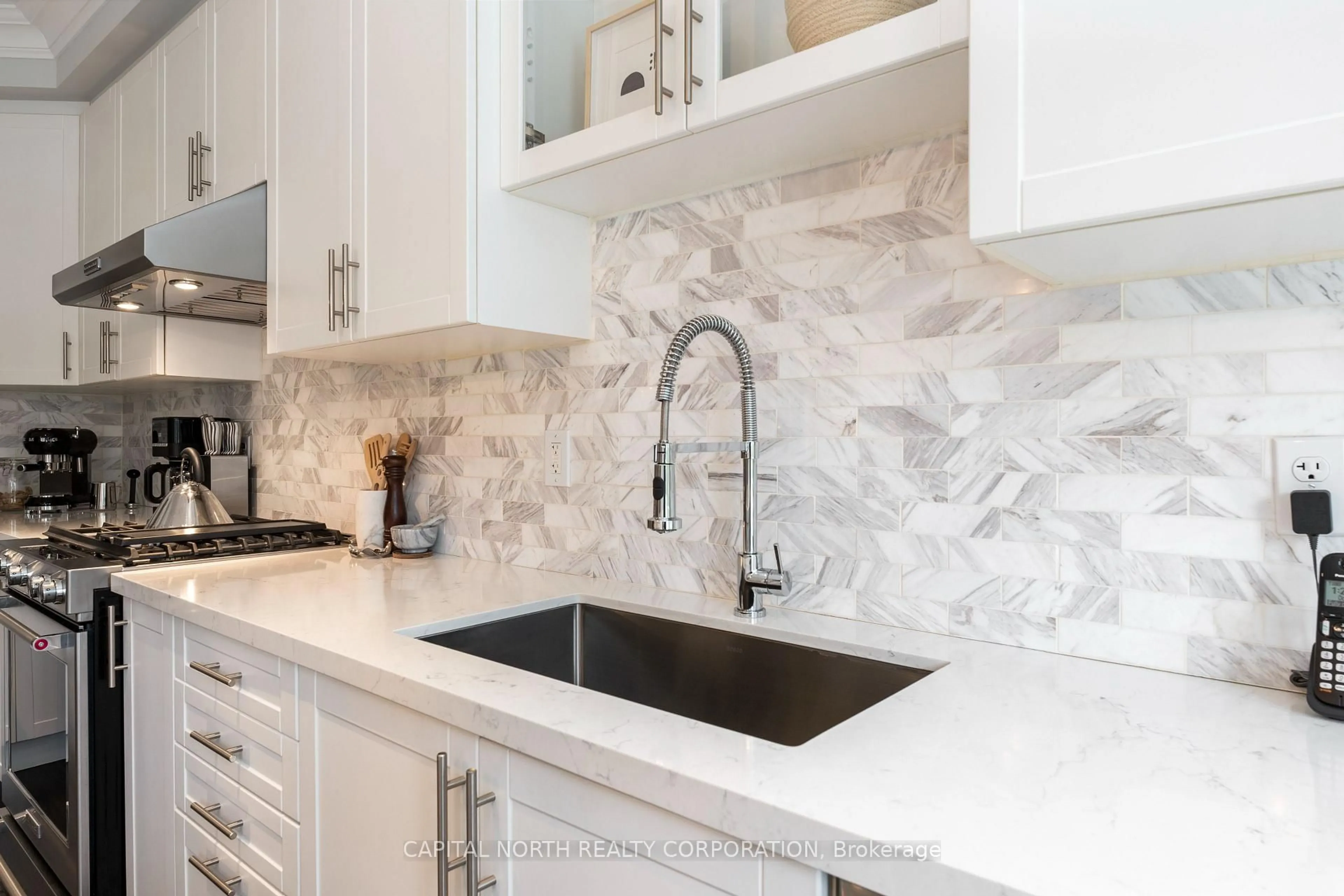 Contemporary kitchen, ceramic/tile floor for 15 Poetry Dr, Vaughan Ontario L4H 3P8